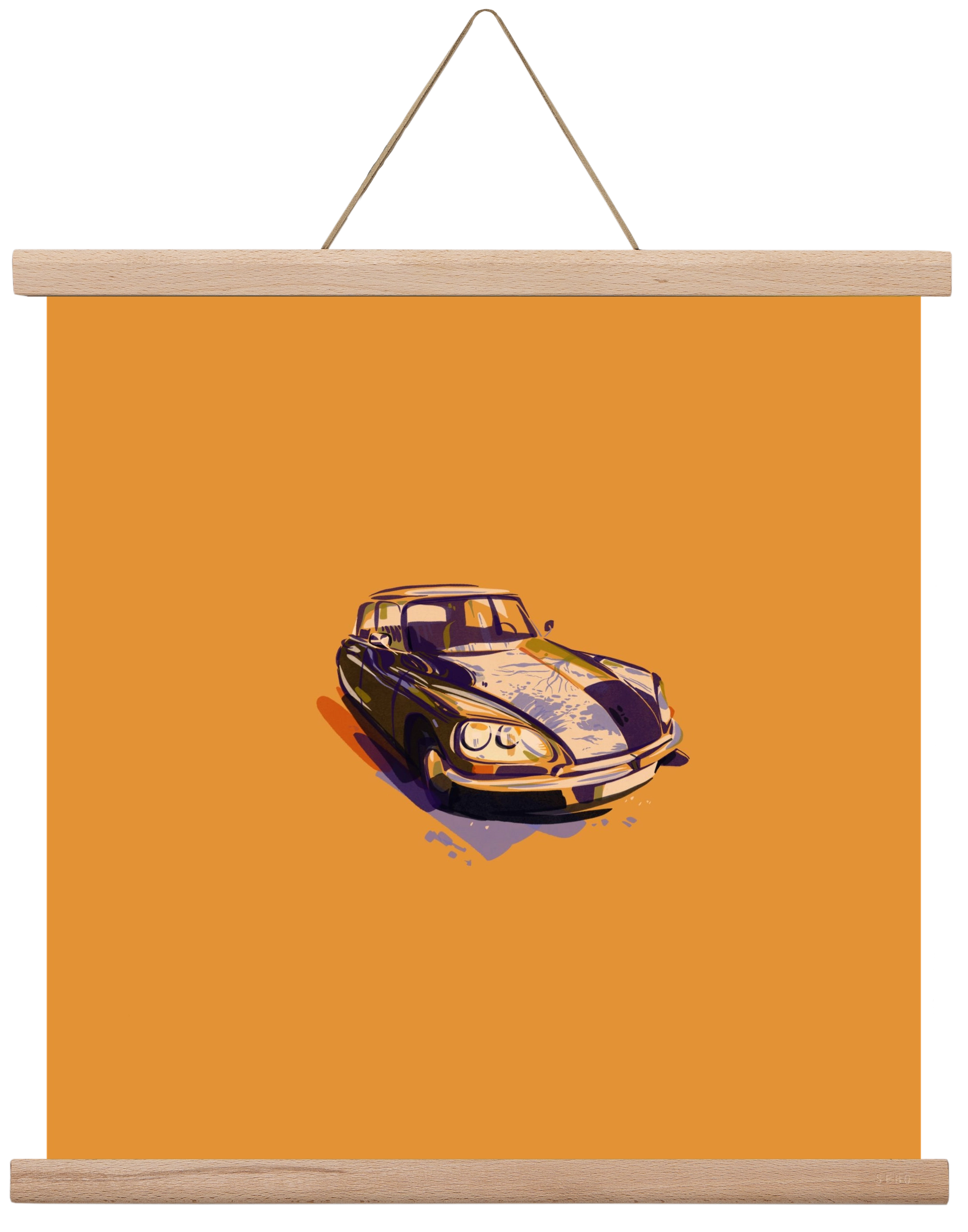 Citroen DS23, 40x40 cm (40x40 cm), Tölgy akasztó