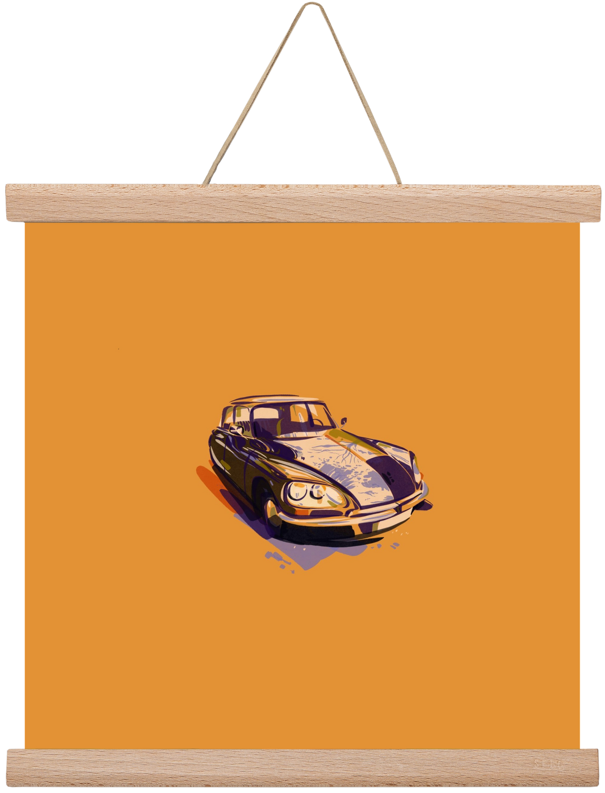 Citroen DS23, 30x30 cm (30x30 cm), Tölgy akasztó