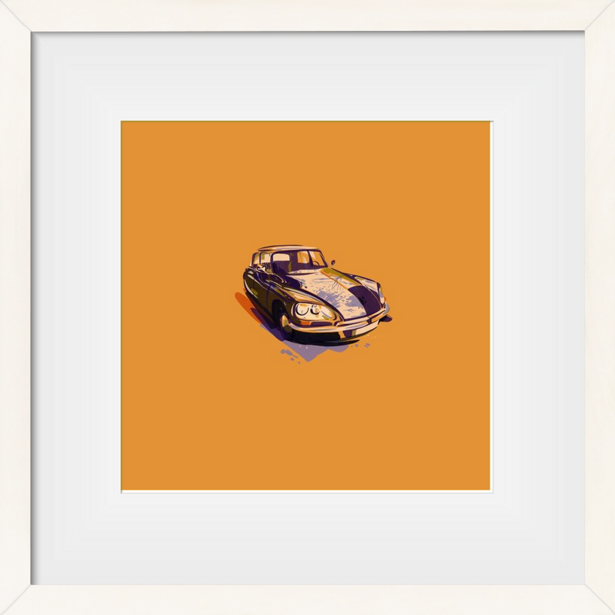 Citroen DS23, 30x30 cm (20x20 cm), Fehér keret, paszpartuval