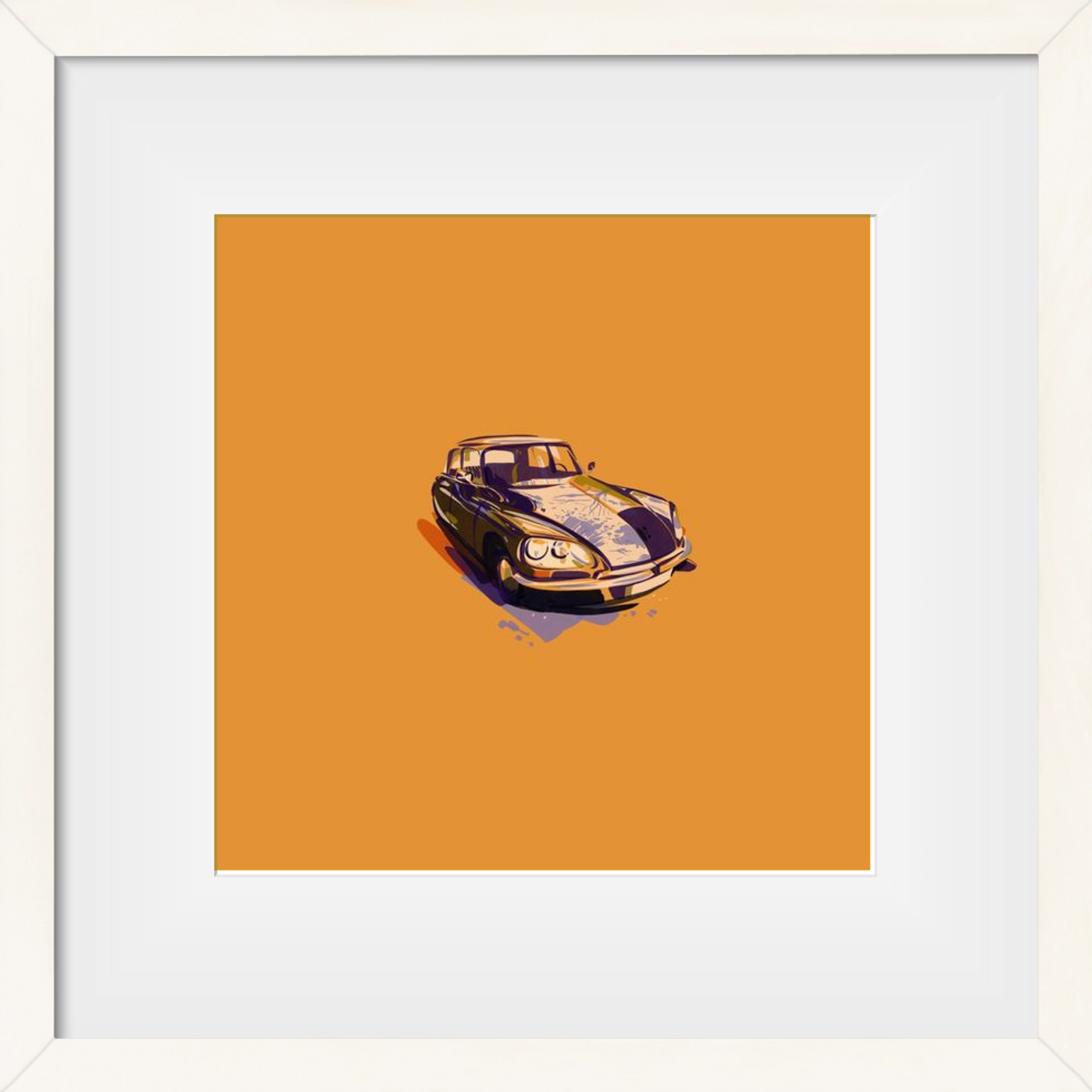 Citroen DS23, 30x30 cm (20x20 cm), Fehér keret, paszpartuval