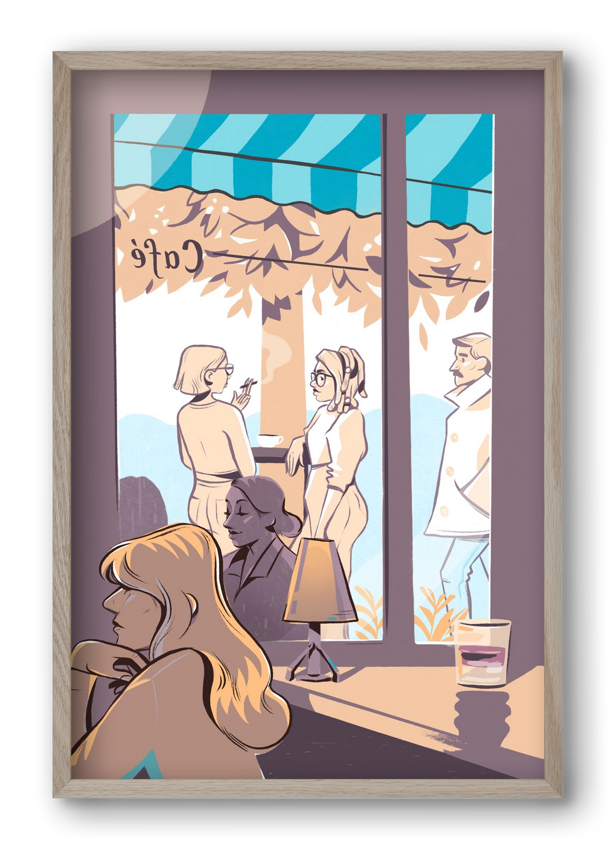 Kelet 2, 40x60 cm (40x60 cm), Tölgy keret