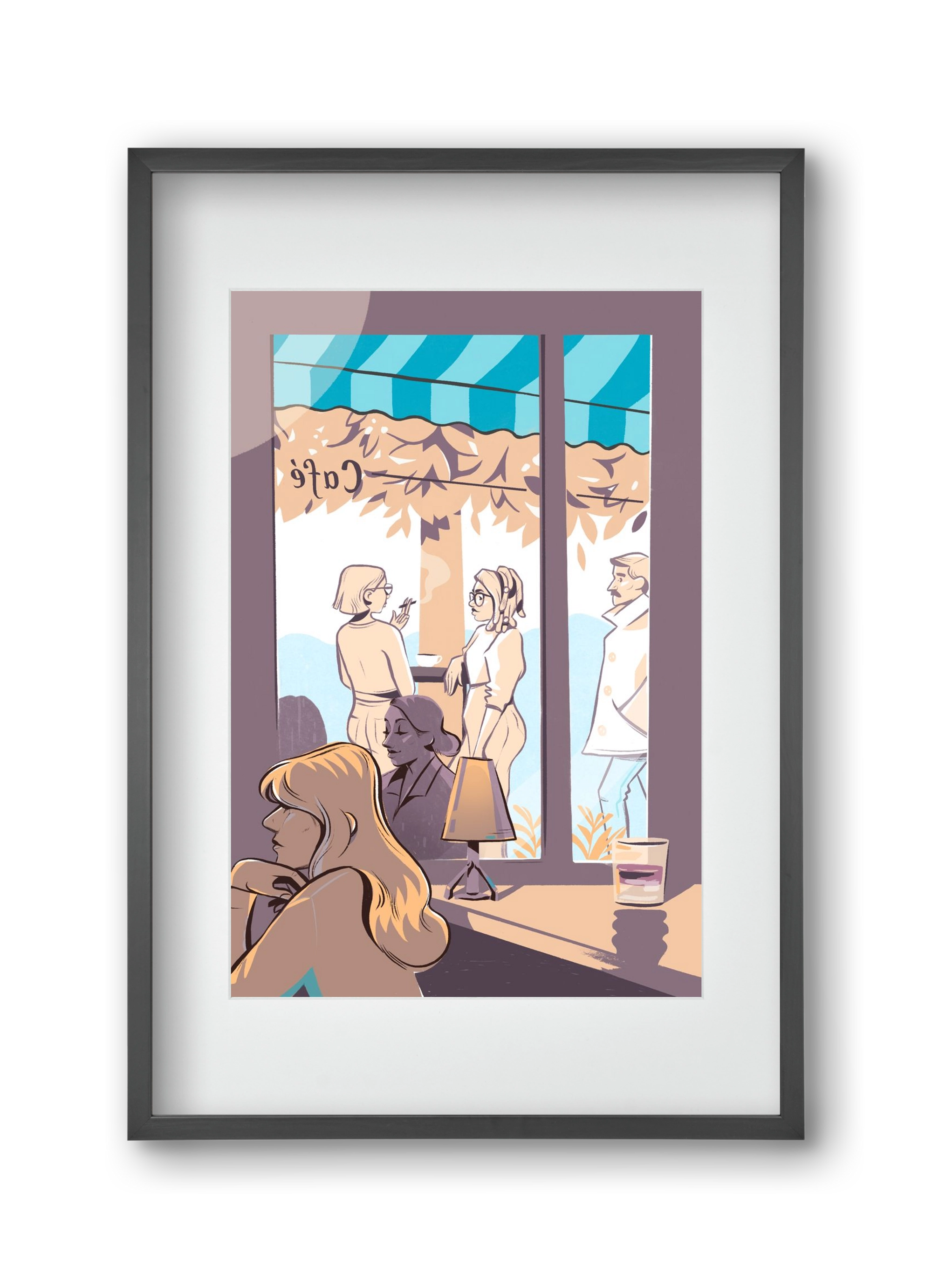 Kelet 2, 30x45 cm (20x30 cm), Fekete keret, paszpartuval