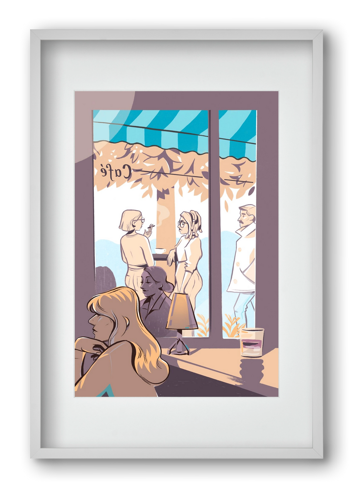 Kelet 2, 40x60 cm (30x45 cm), Fehér keret, paszpartuval