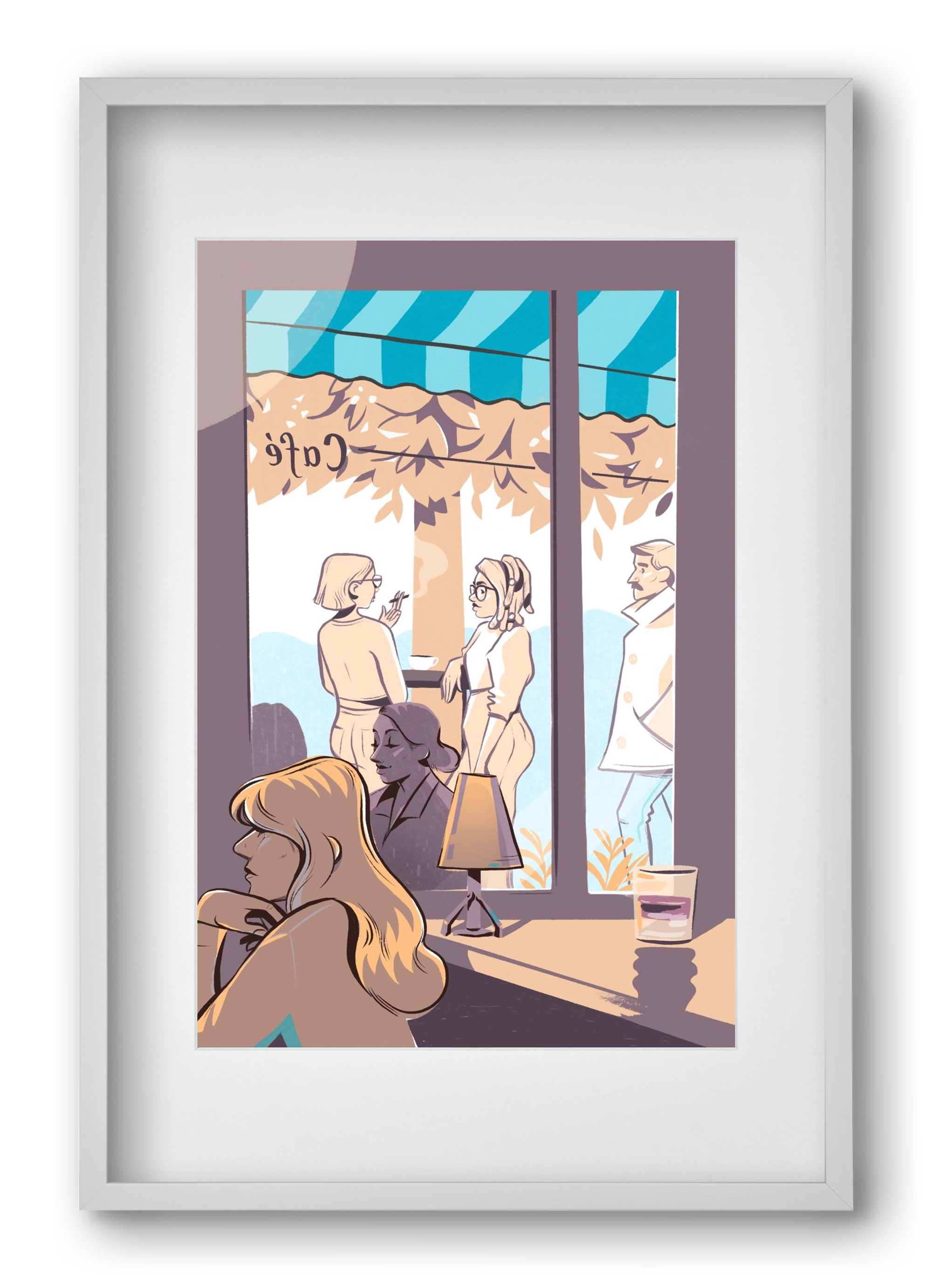 Kelet 2, 40x60 cm (30x45 cm), Fehér keret, paszpartuval