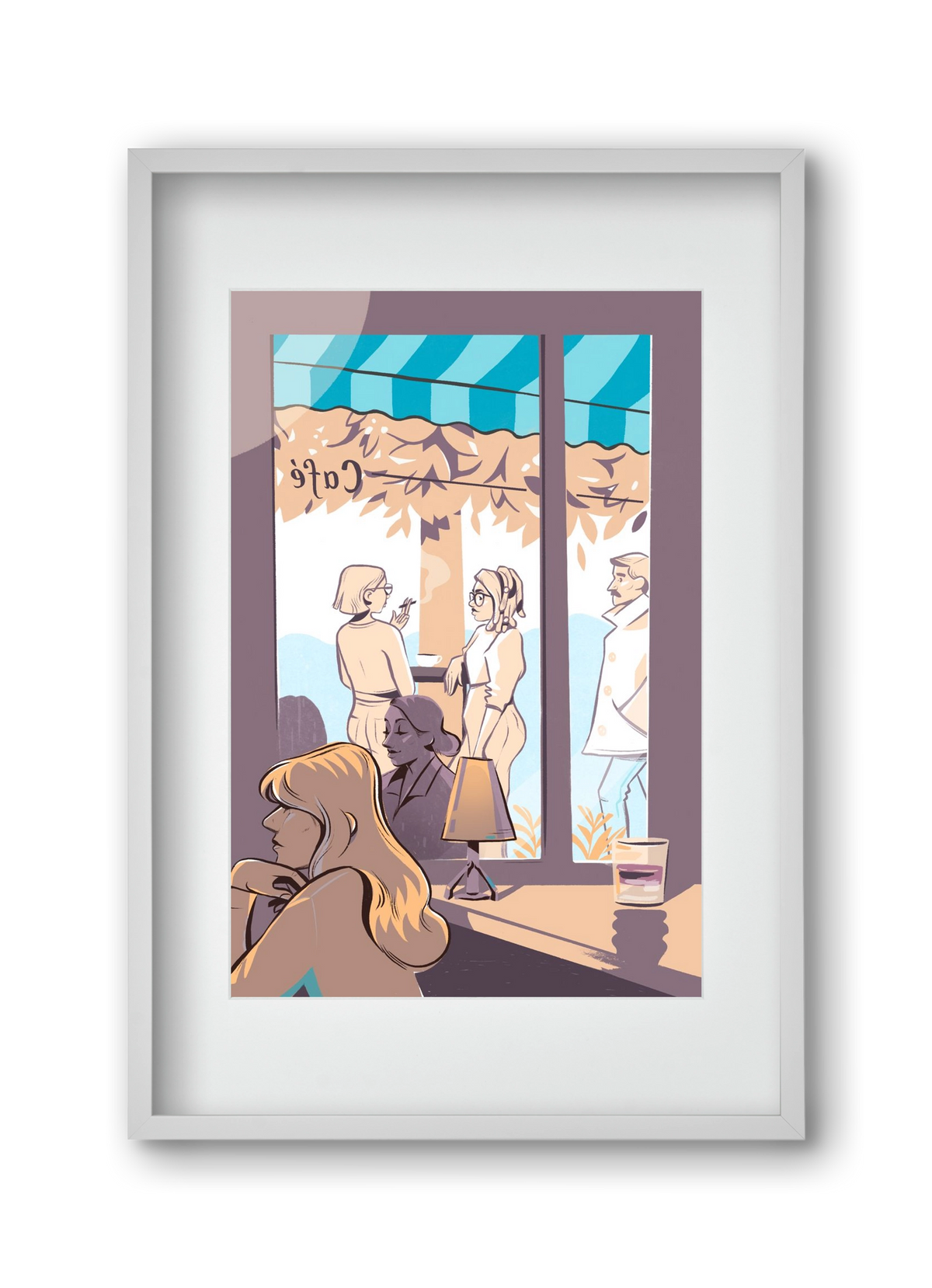 Kelet 2, 30x45 cm (20x30 cm), Fehér keret, paszpartuval