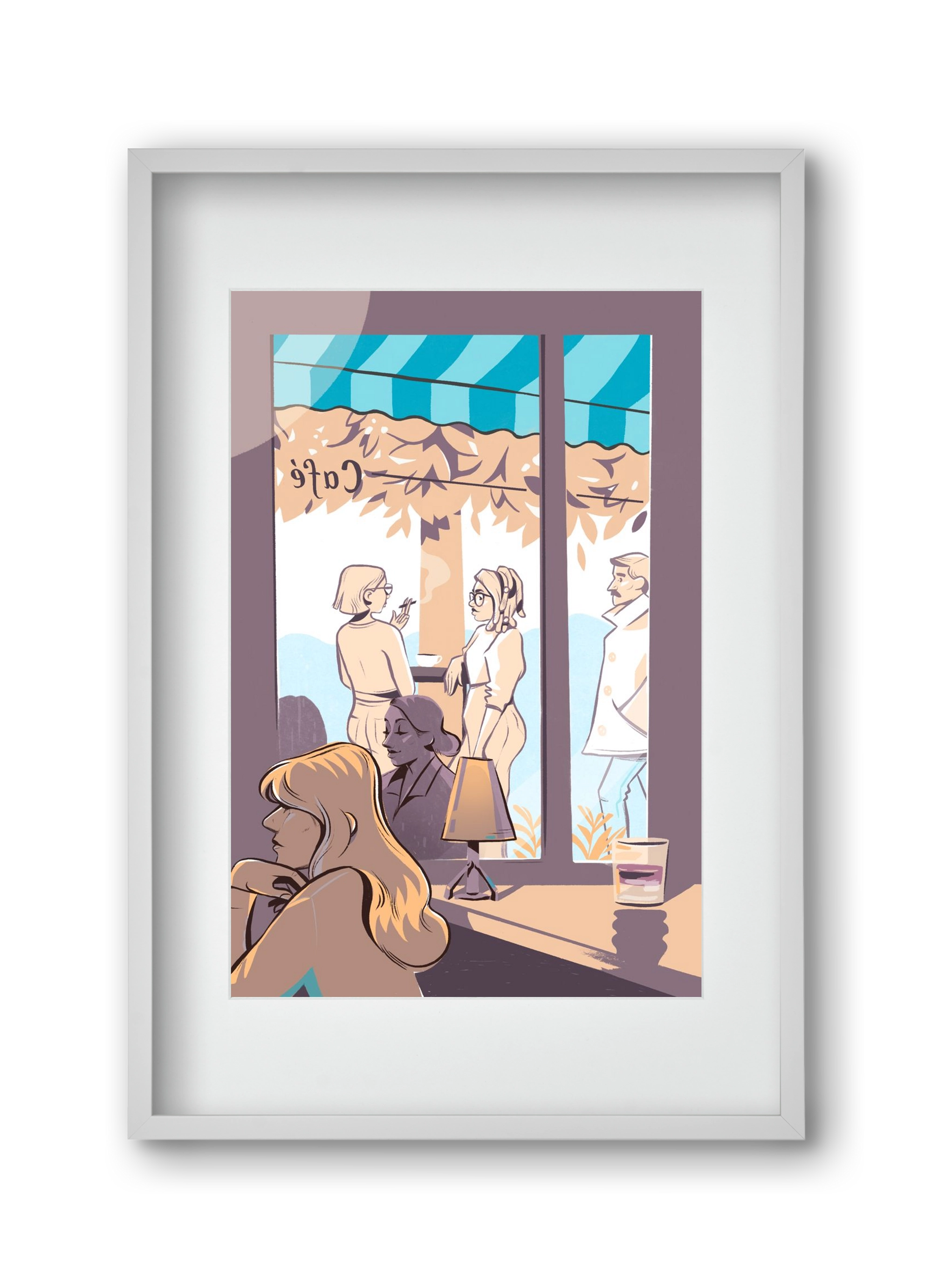 Kelet 2, 30x45 cm (20x30 cm), Fehér keret, paszpartuval