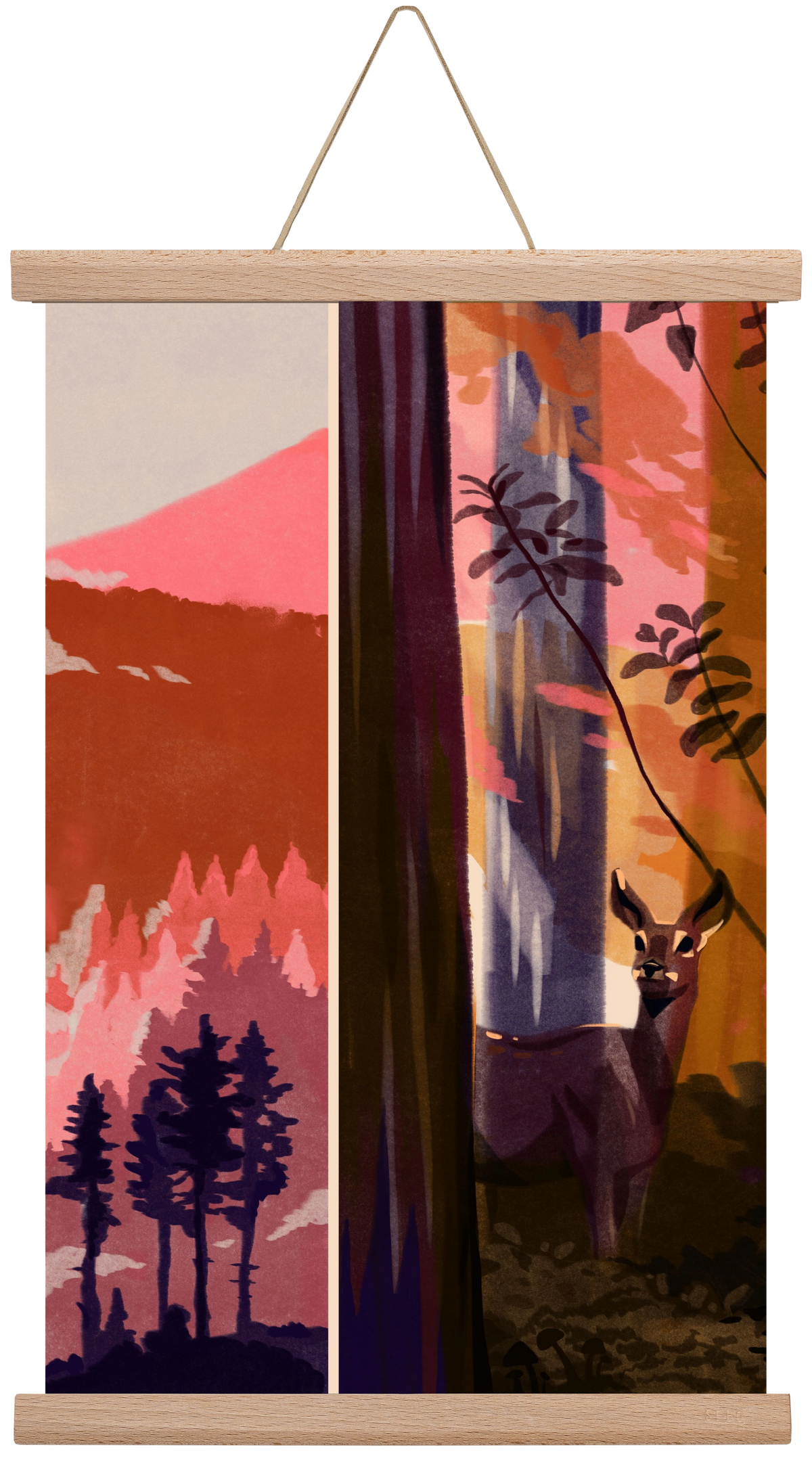 Forest, 30x45 cm (30x45 cm), Tölgy akasztó