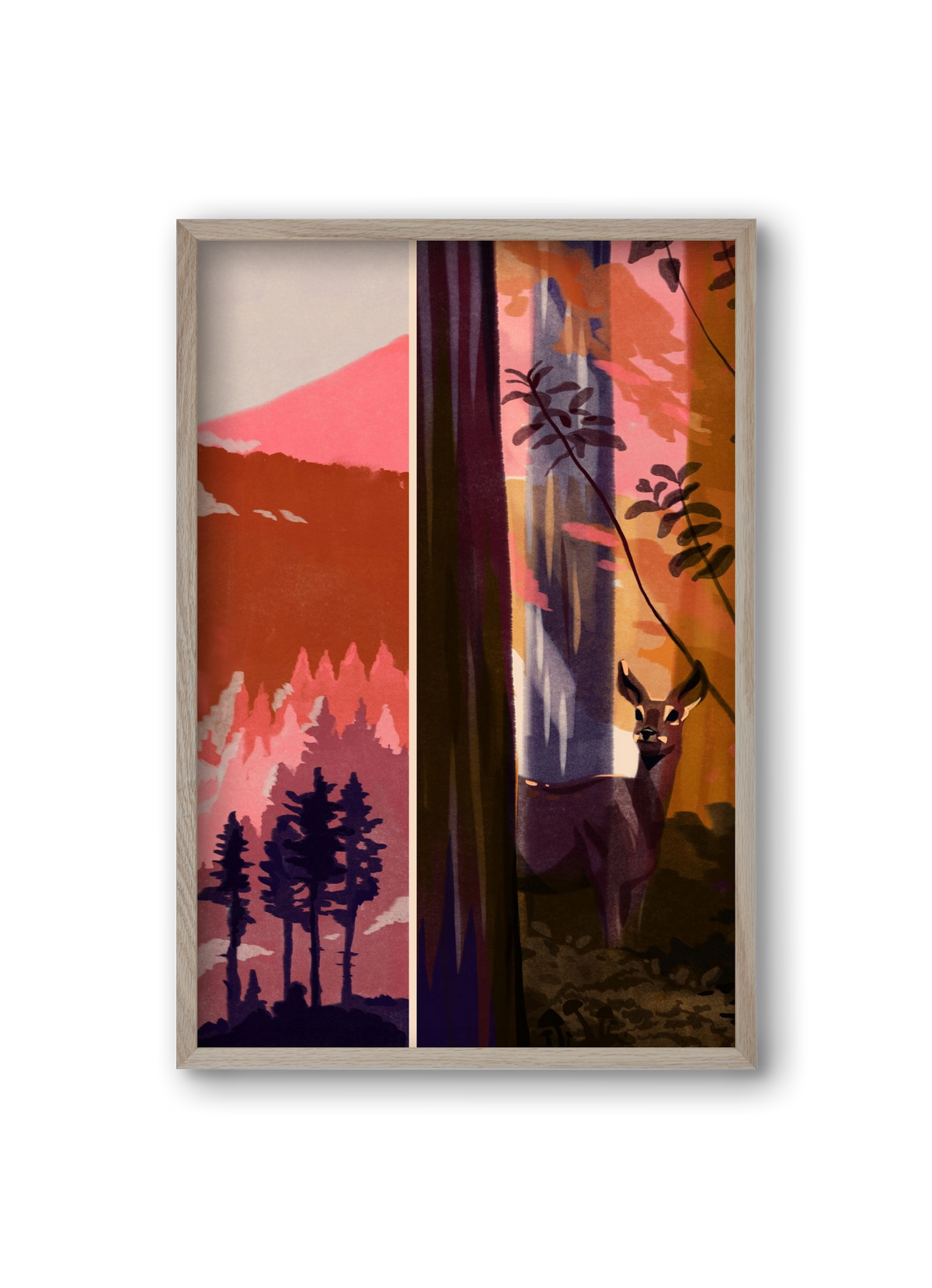 Forest, 20x30 cm (20x30 cm), Tölgy keret