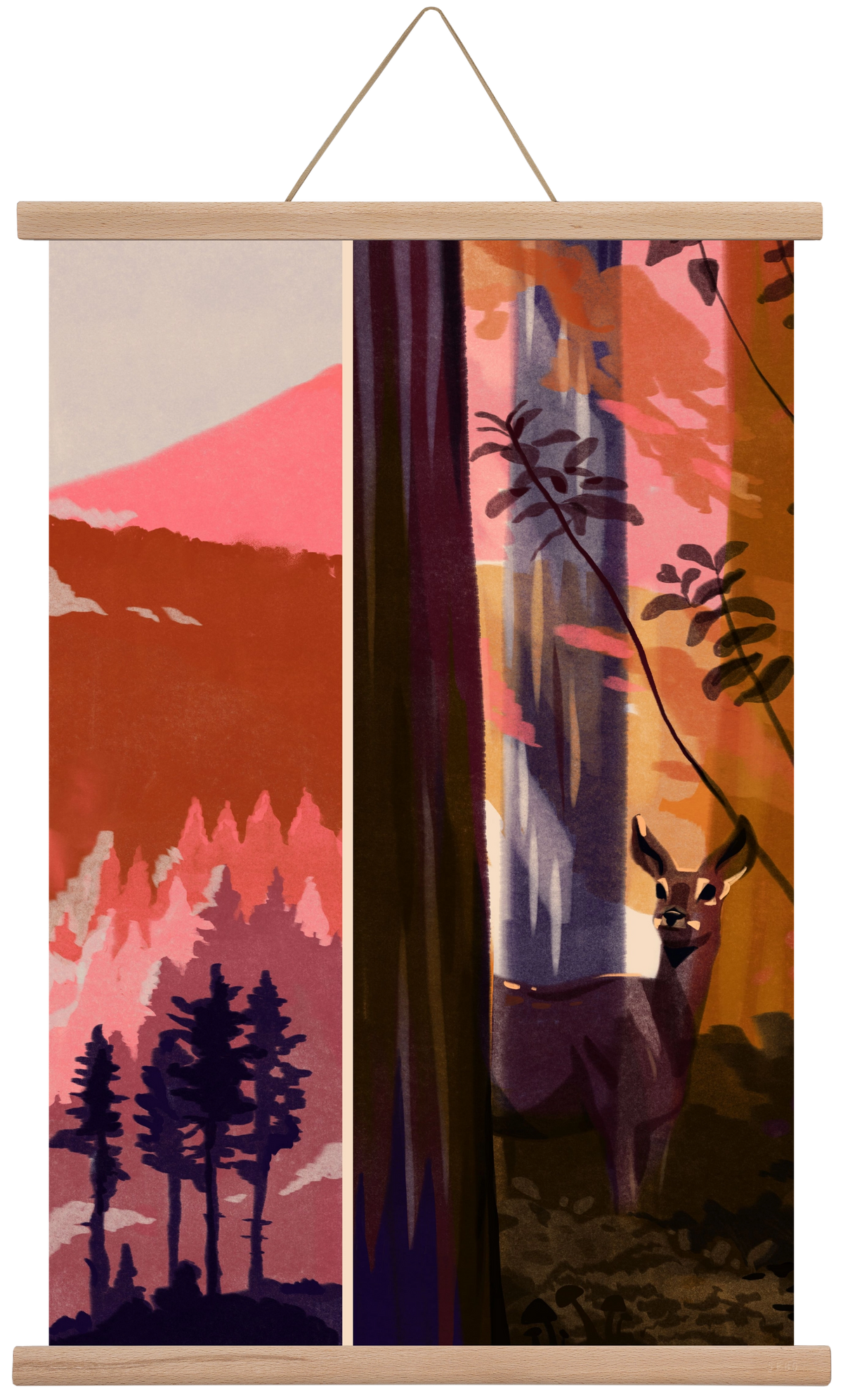 Forest, 40x60 cm (40x60 cm), Tölgy akasztó