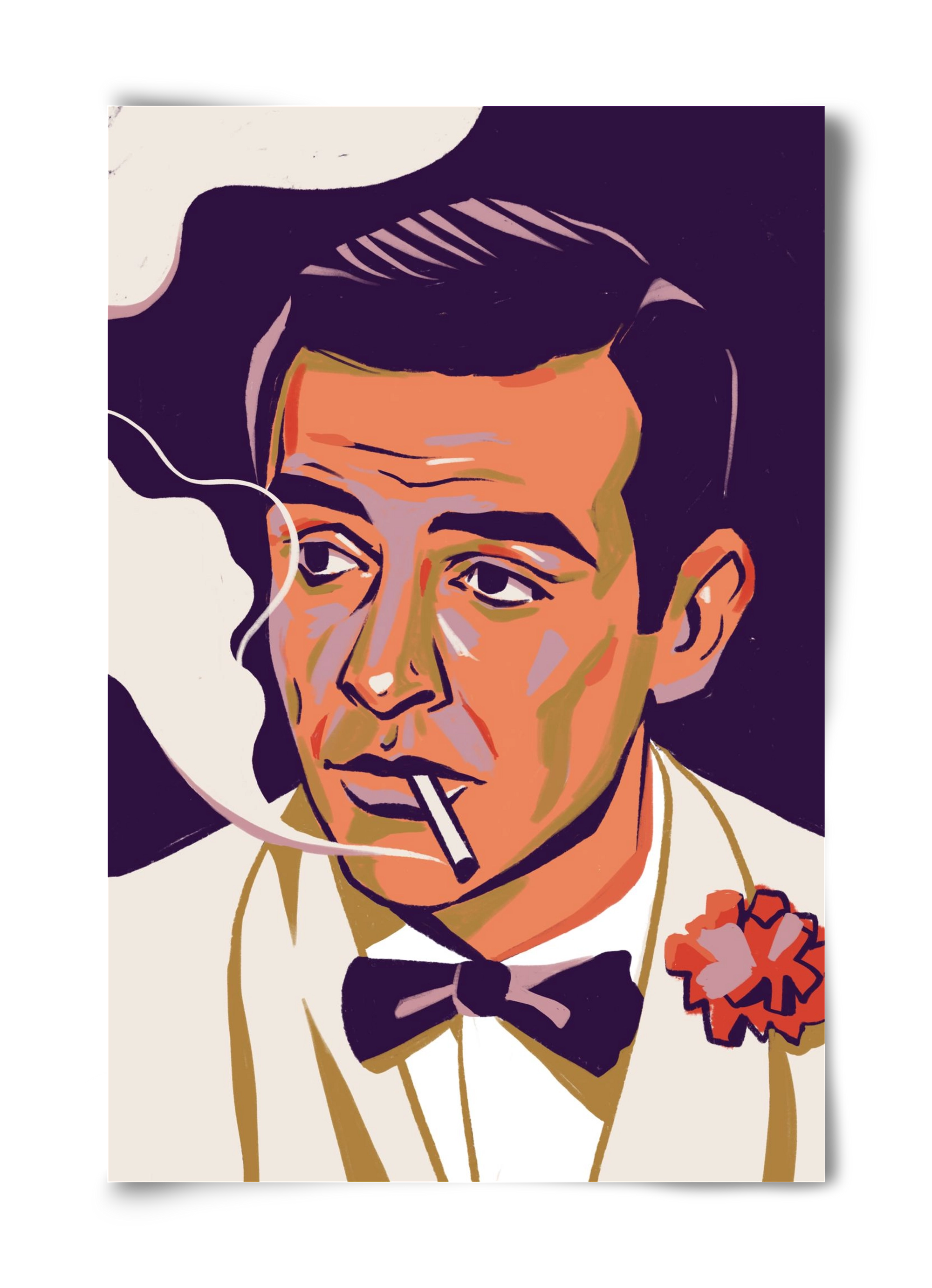 Sean Connery, 40x60 cm, Keret nélkül