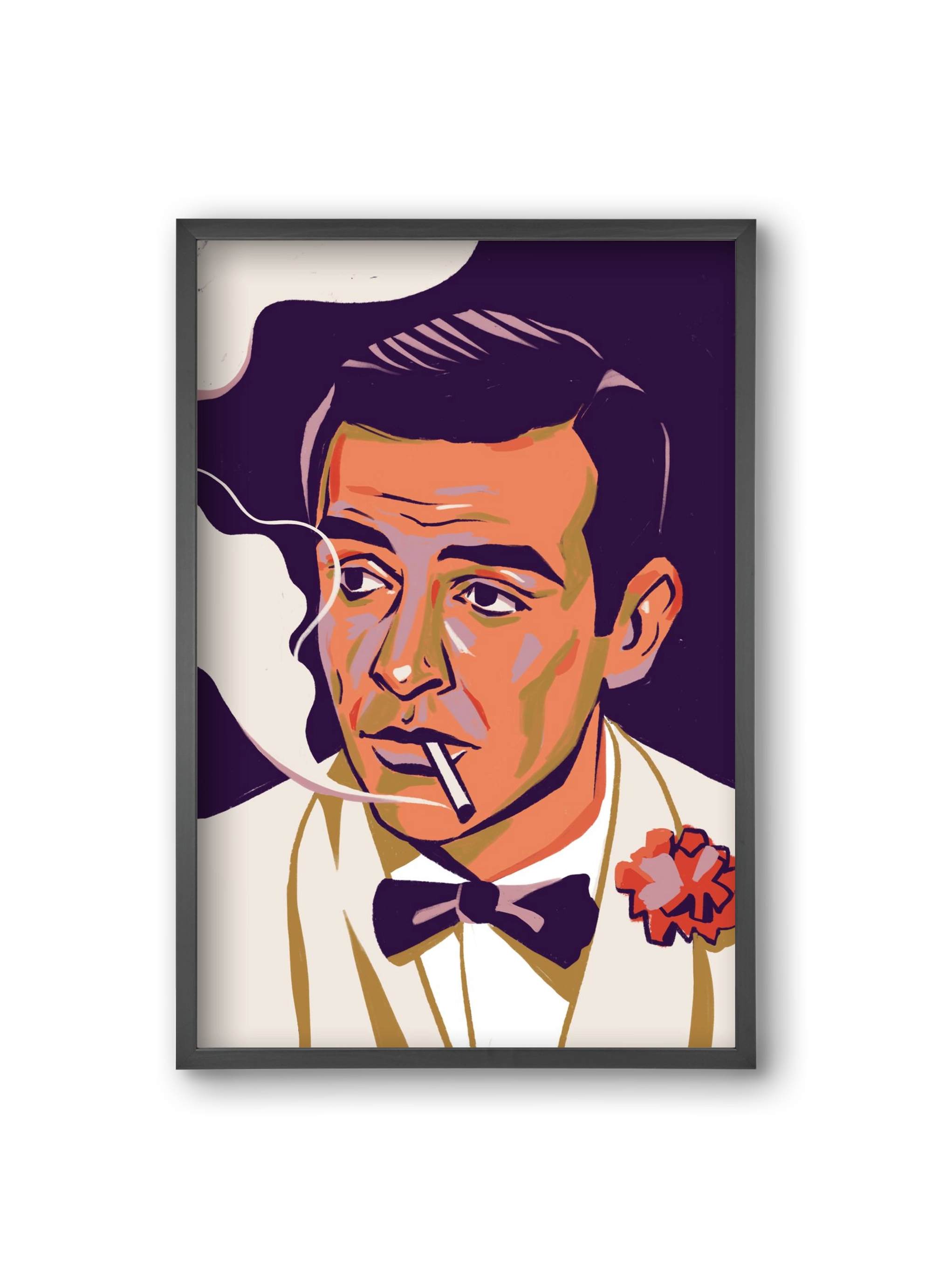 Sean Connery, 20x30 cm (20x30 cm), Fekete keret