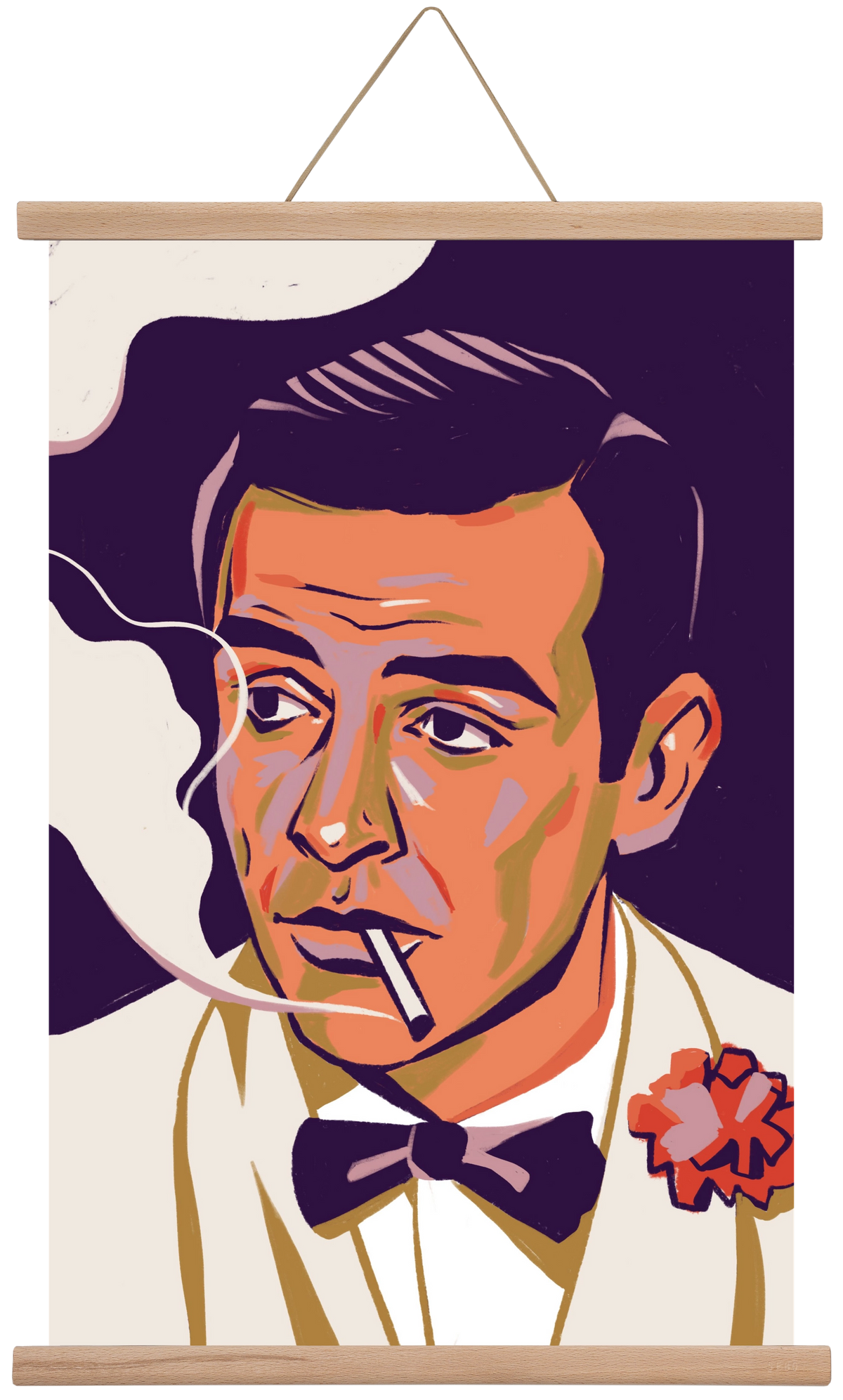 Sean Connery, 40x60 cm (40x60 cm), Tölgy akasztó