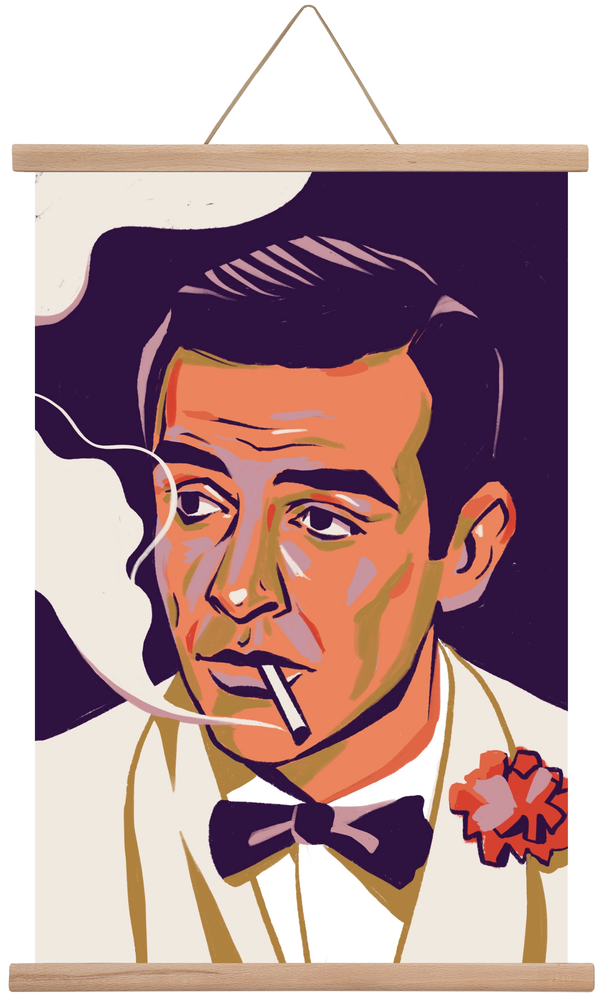 Sean Connery, 40x60 cm (40x60 cm), Tölgy akasztó
