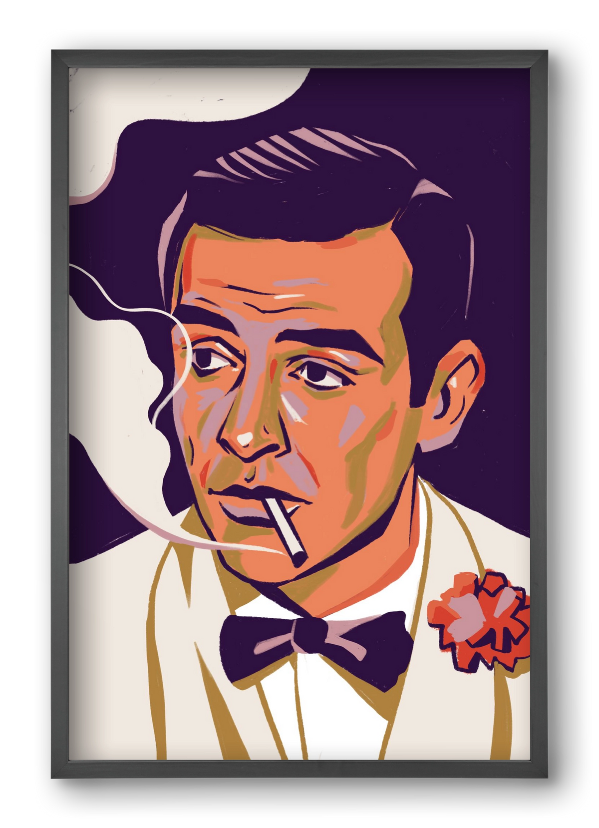 Sean Connery, 40x60 cm (40x60 cm), Fekete keret