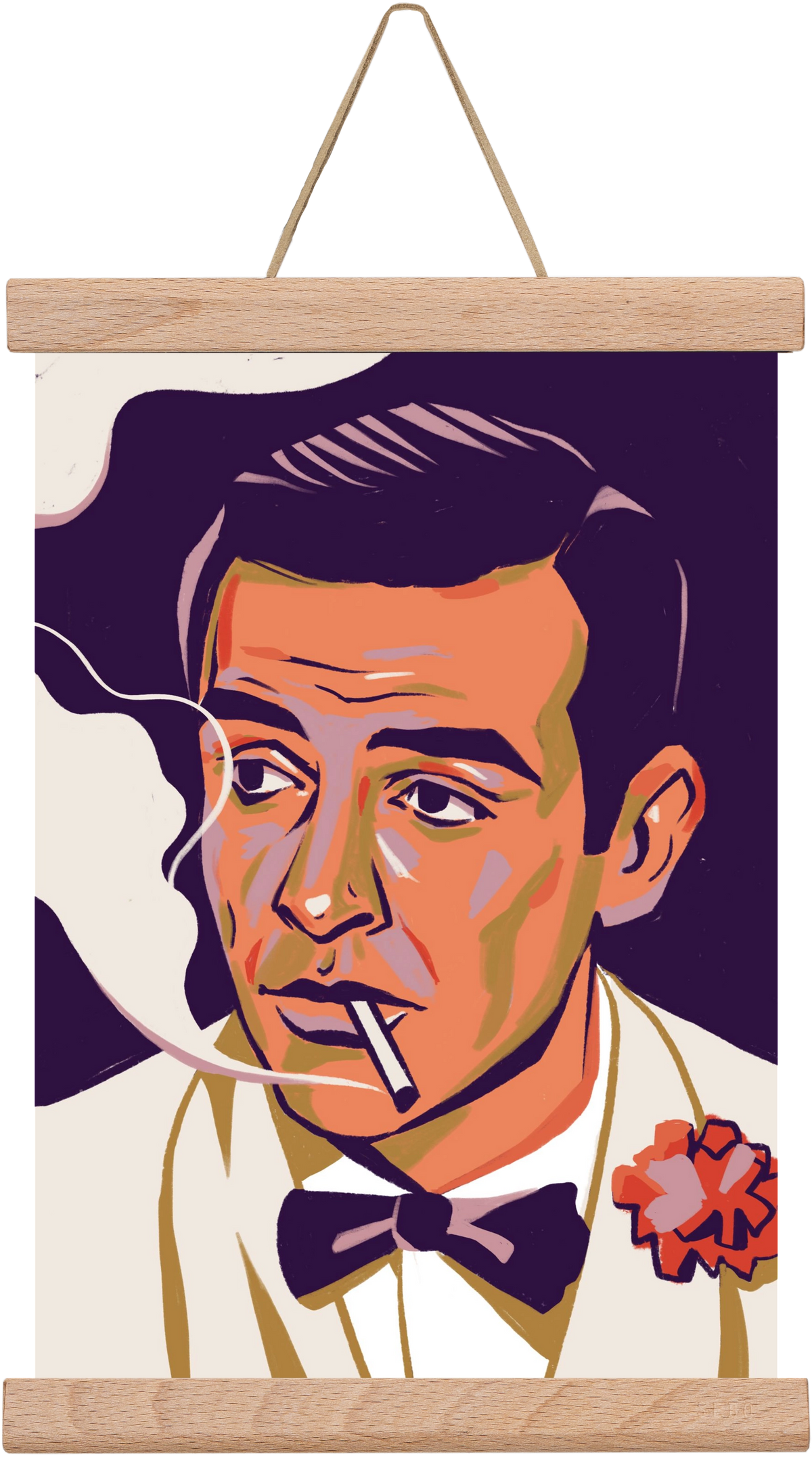 Sean Connery, 20x30 cm (20x30 cm), Tölgy akasztó