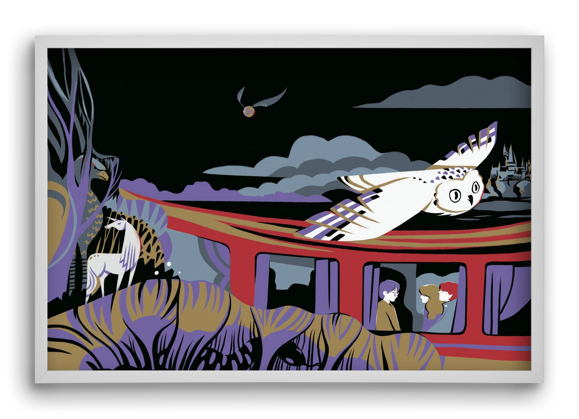 Harry Potter 1, 60x40 cm (60x40 cm), Fehér keret