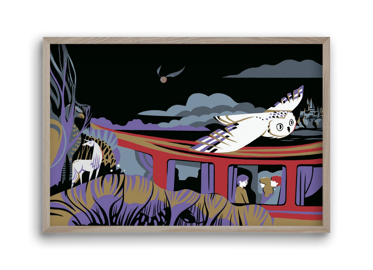 Harry Potter 1, 45x30 cm (45x30 cm), Tölgy keret