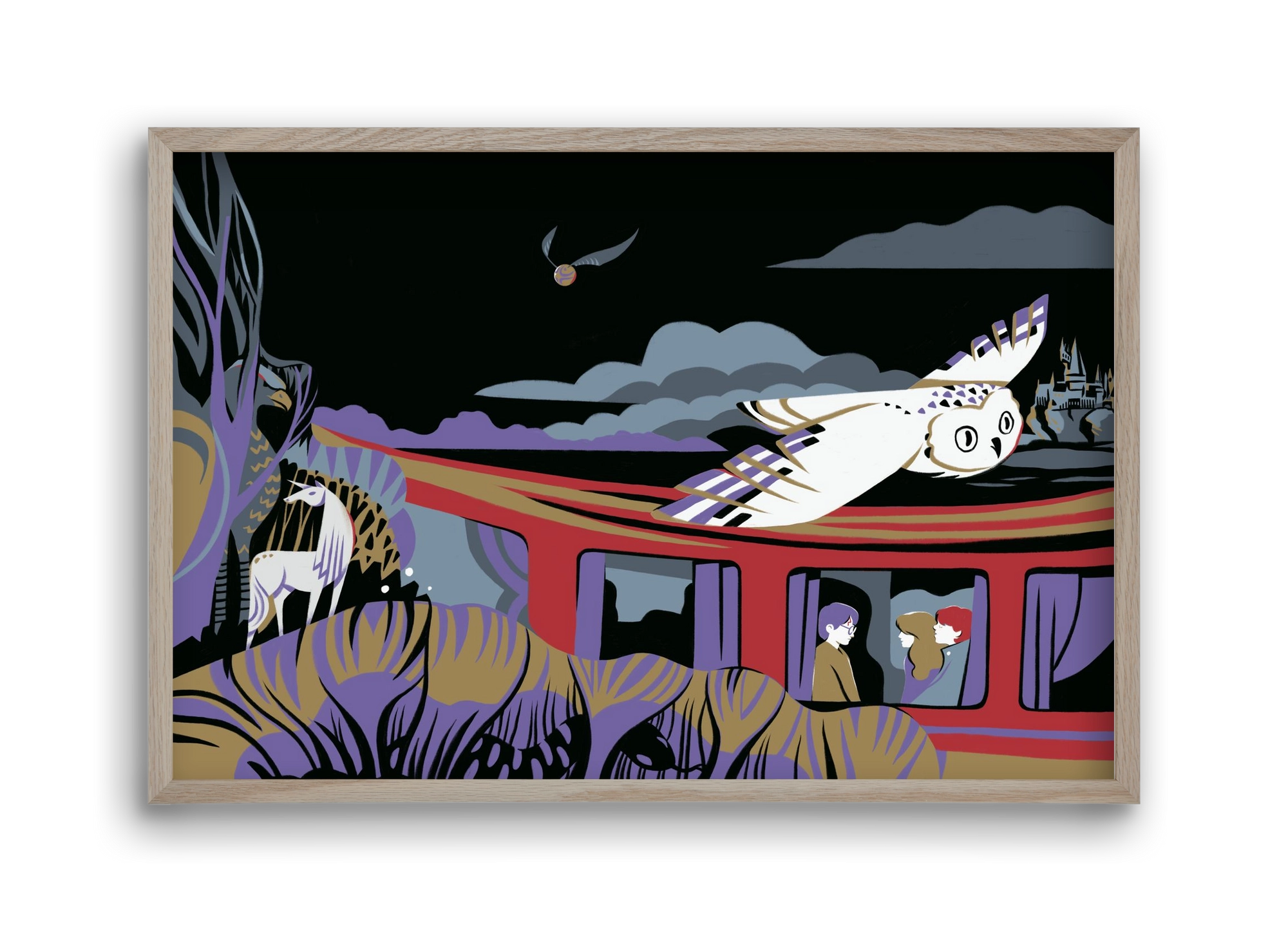 Harry Potter 1, 45x30 cm (45x30 cm), Tölgy keret