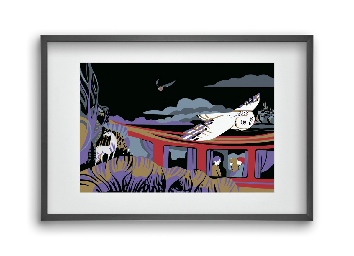 Harry Potter 1, 45x30 cm (30x20 cm), Fekete keret, paszpartuval