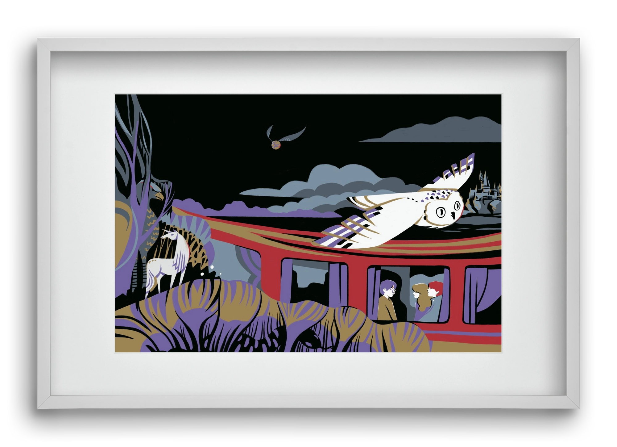 Harry Potter 1, 60x40 cm (45x30 cm), Fehér keret, paszpartuval