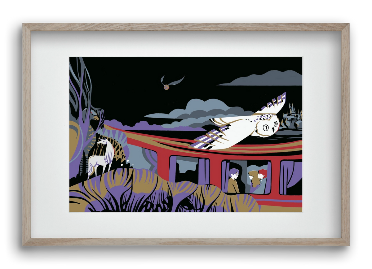 Harry Potter 1, 60x40 cm (45x30 cm), Tölgy keret, paszpartuval