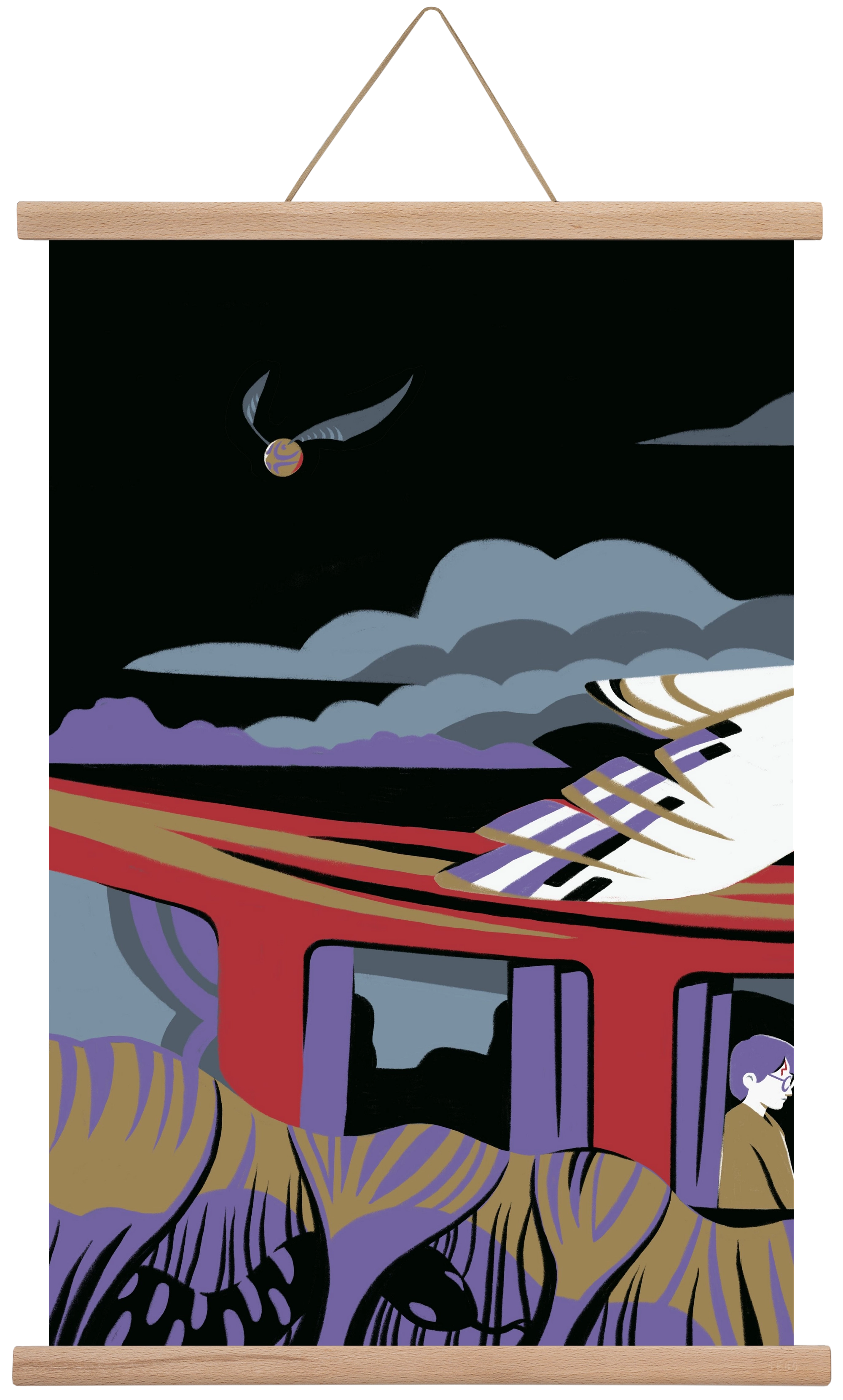 Harry Potter 1, 60x40 cm (60x40 cm), Tölgy akasztó