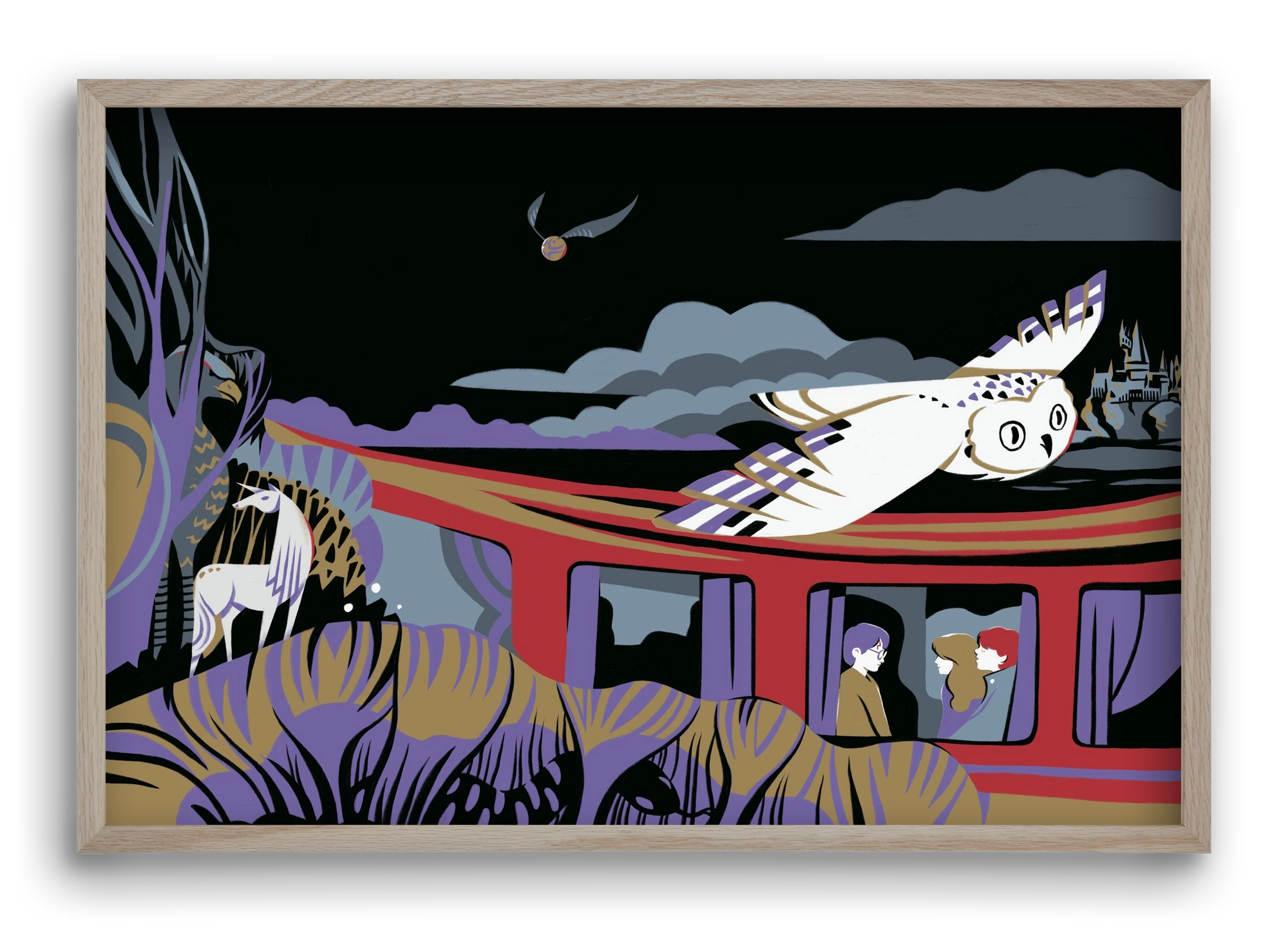 Harry Potter 1, 60x40 cm (60x40 cm), Tölgy keret