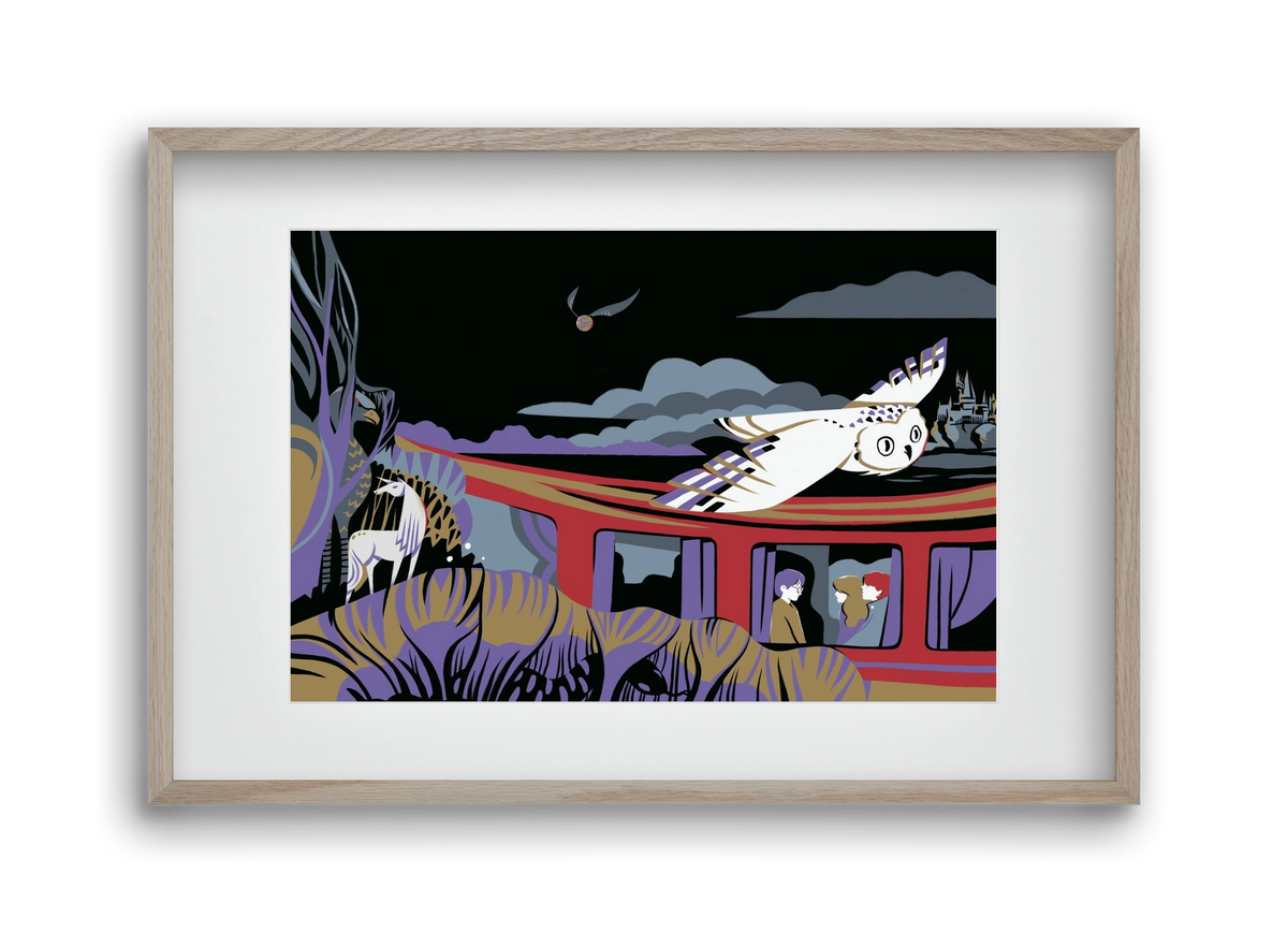 Harry Potter 1, 45x30 cm (30x20 cm), Tölgy keret, paszpartuval