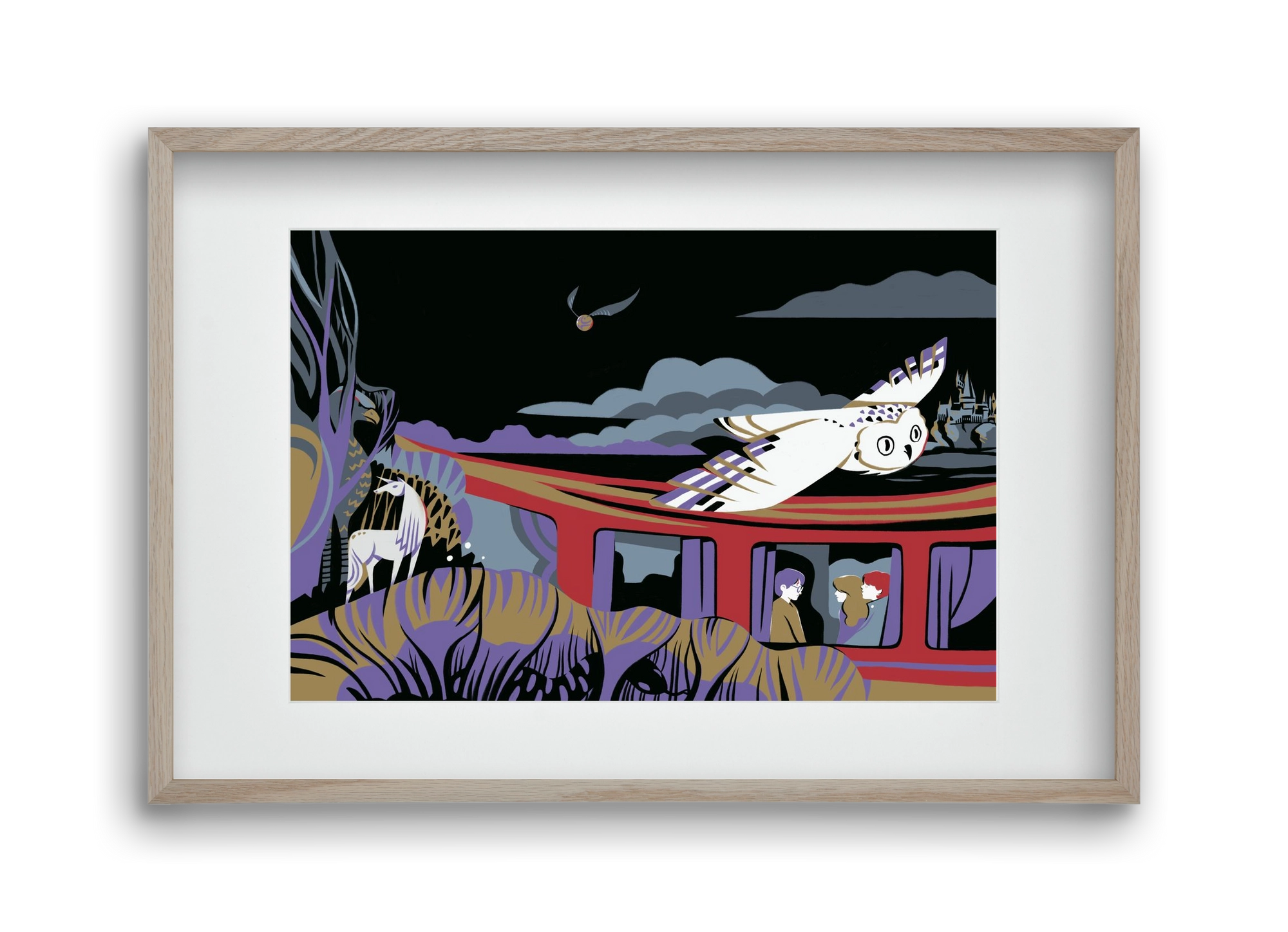 Harry Potter 1, 45x30 cm (30x20 cm), Tölgy keret, paszpartuval