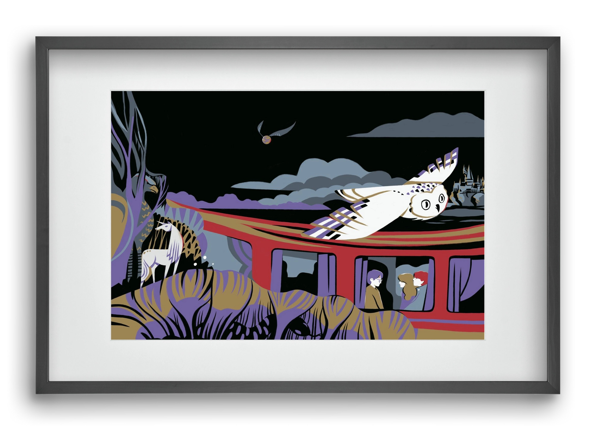 Harry Potter 1, 60x40 cm (45x30 cm), Fekete keret, paszpartuval