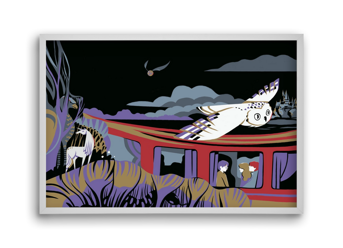 Harry Potter 1, 45x30 cm (45x30 cm), Fehér keret