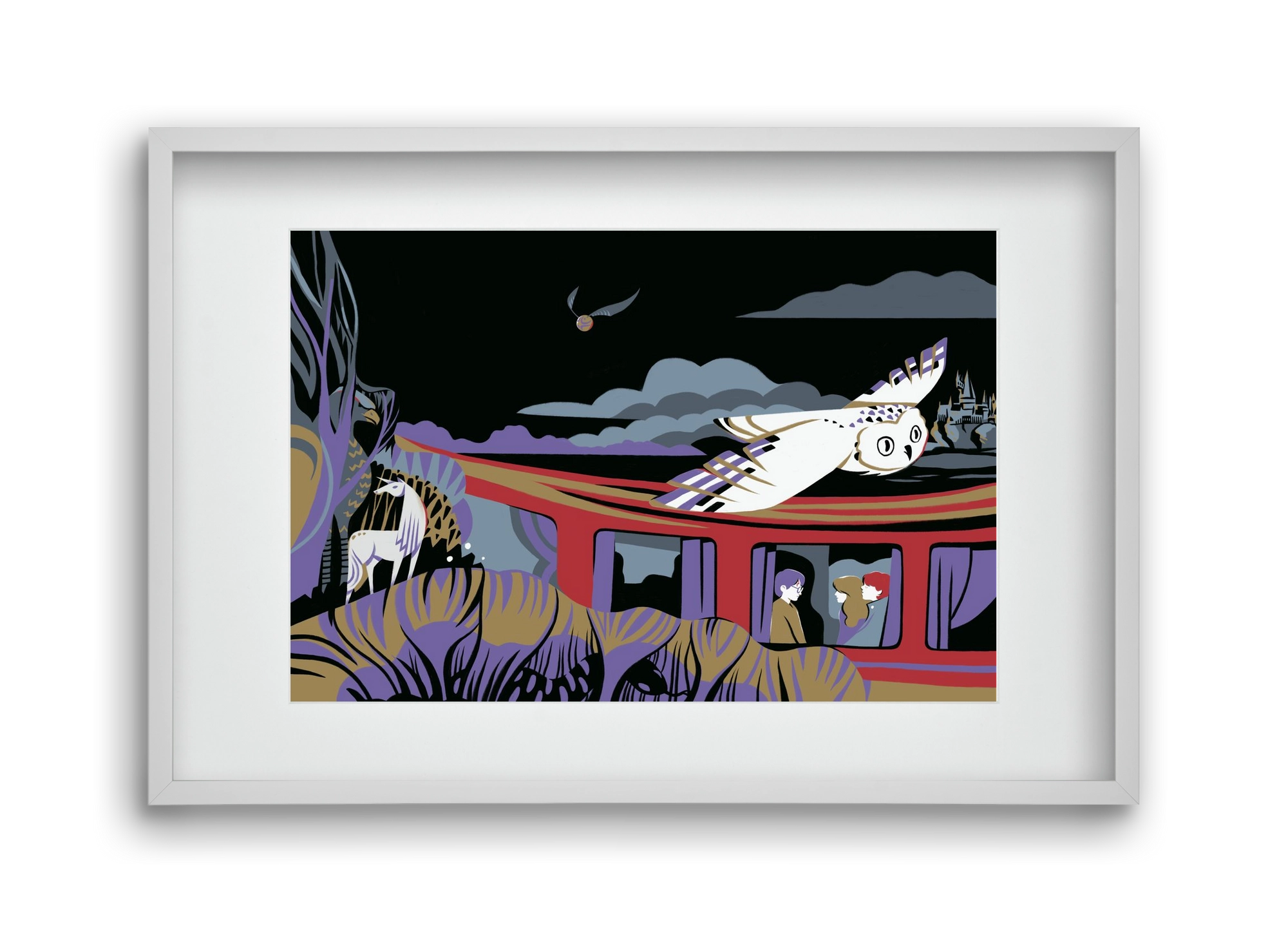 Harry Potter 1, 45x30 cm (30x20 cm), Fehér keret, paszpartuval