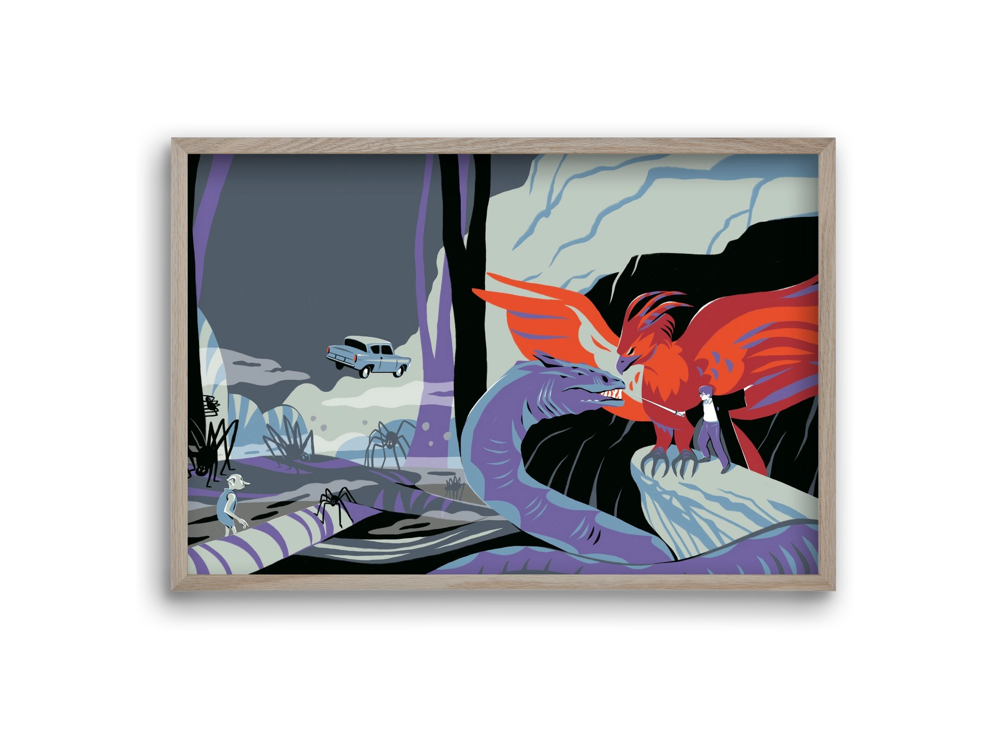 Harry Potter 2, 30x20 cm (30x20 cm), Tölgy keret