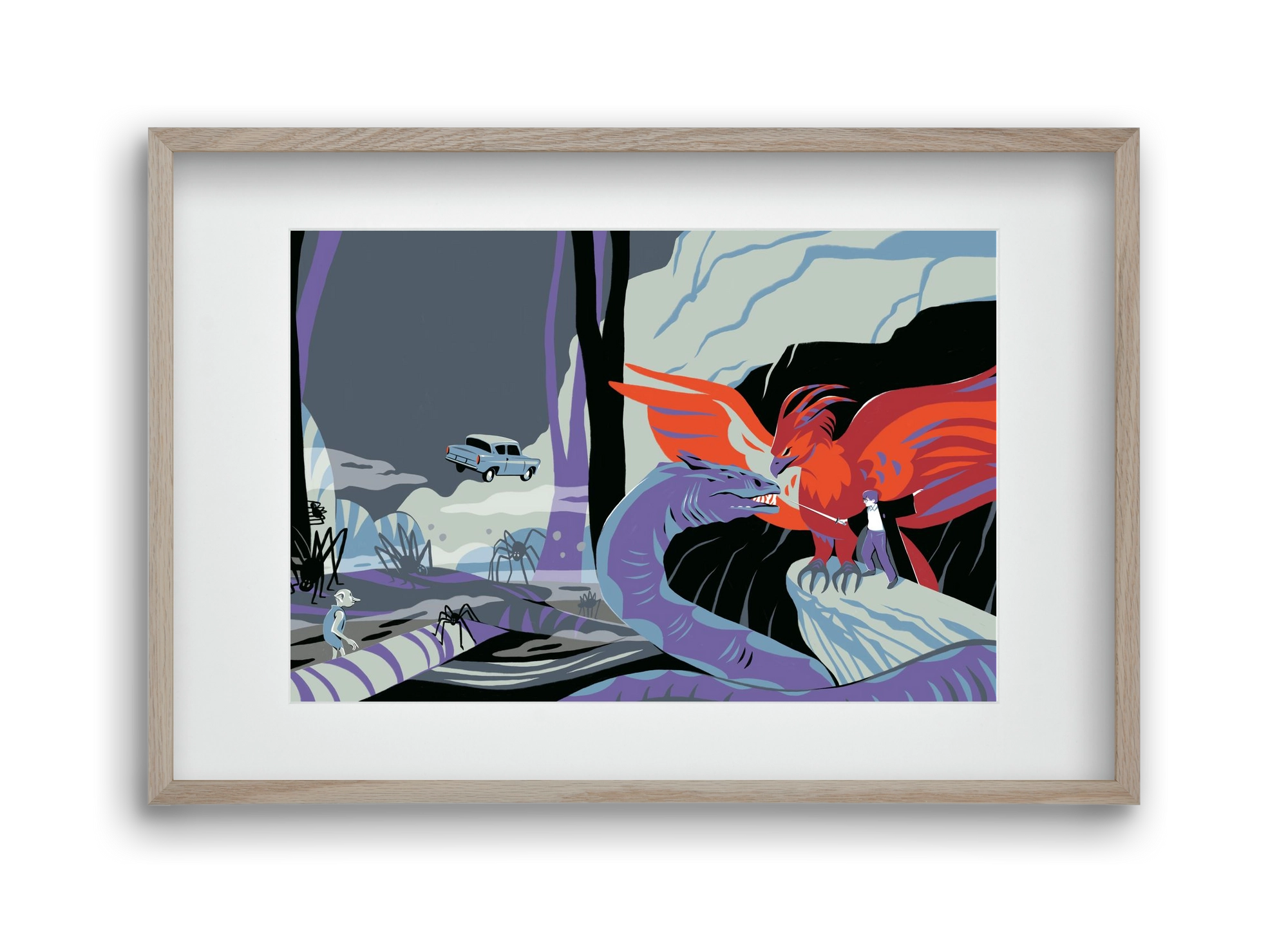 Harry Potter 2, 45x30 cm (30x20 cm), Tölgy keret, paszpartuval