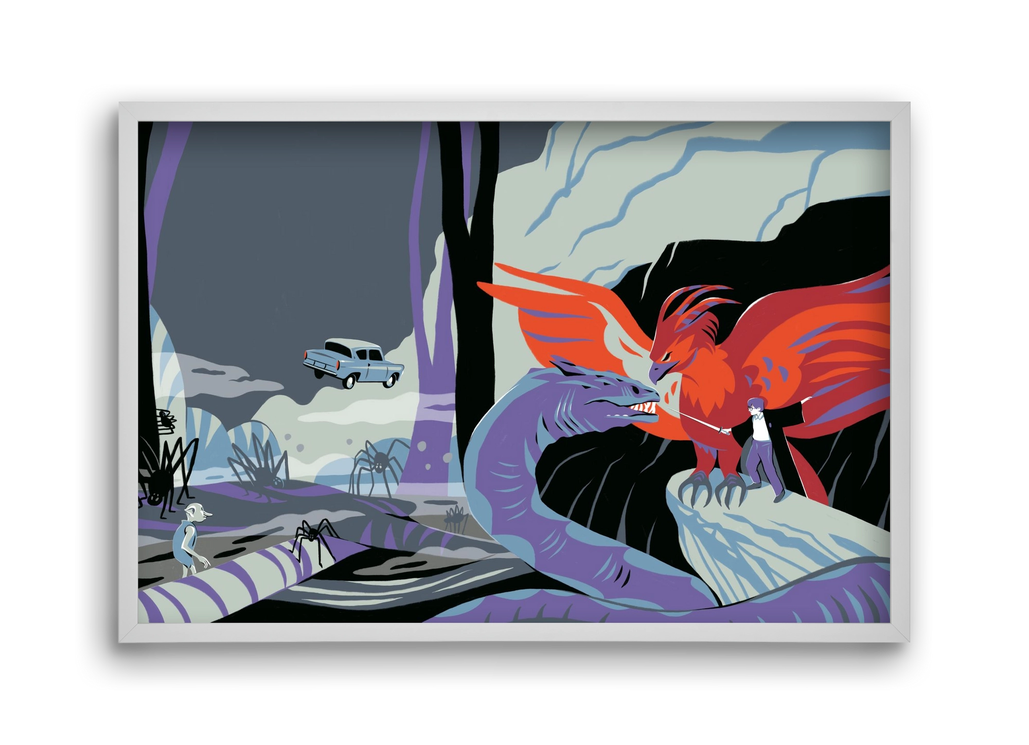 Harry Potter 2, 45x30 cm (45x30 cm), Fehér keret