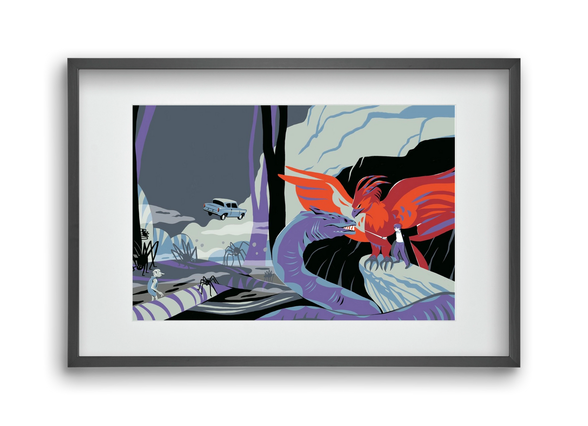 Harry Potter 2, 45x30 cm (30x20 cm), Fekete keret, paszpartuval