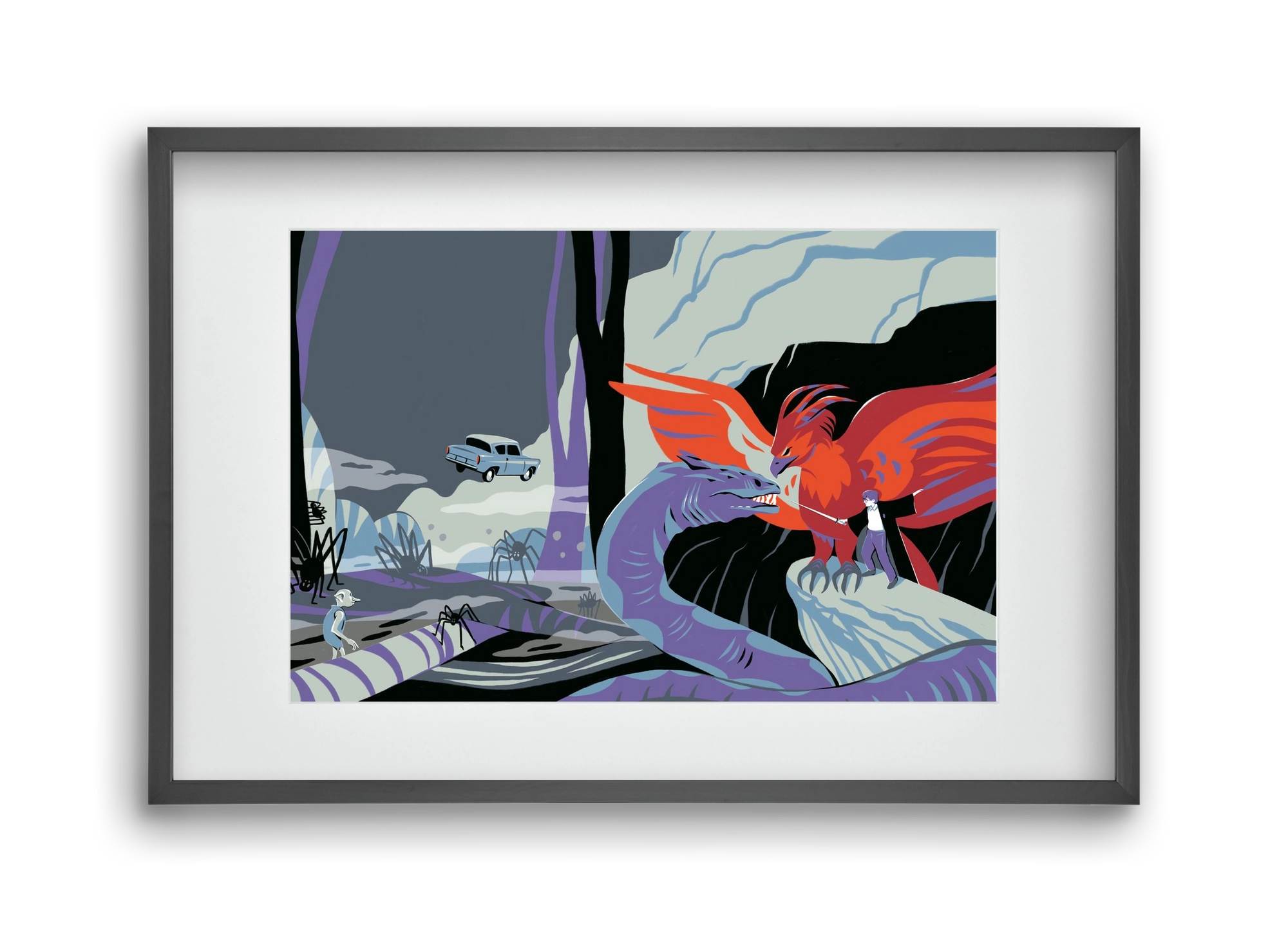 Harry Potter 2, 45x30 cm (30x20 cm), Fekete keret, paszpartuval