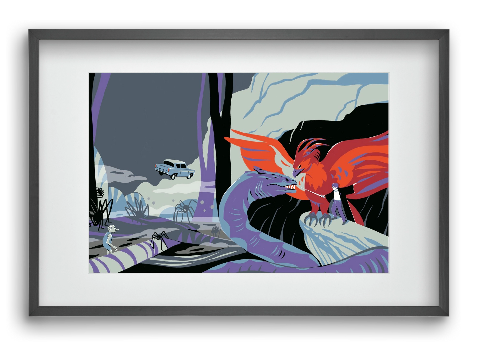 Harry Potter 2, 60x40 cm (45x30 cm), Fekete keret, paszpartuval