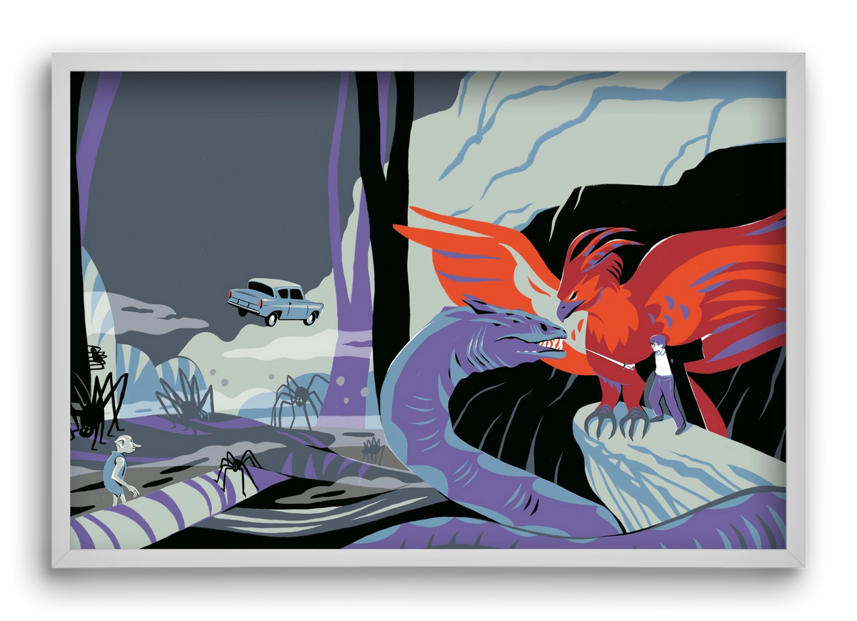 Harry Potter 2, 60x40 cm (60x40 cm), Fehér keret