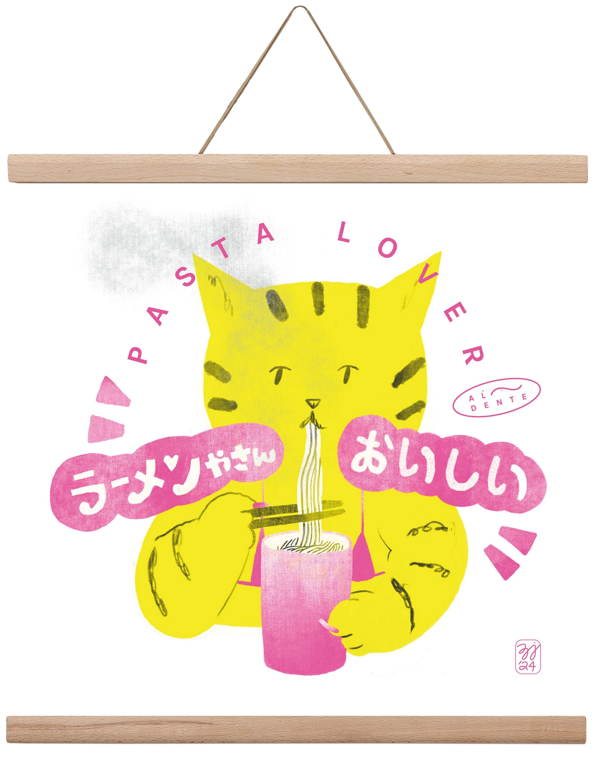 Pasta Cat, 40x40 cm (40x40 cm), Tölgy akasztó