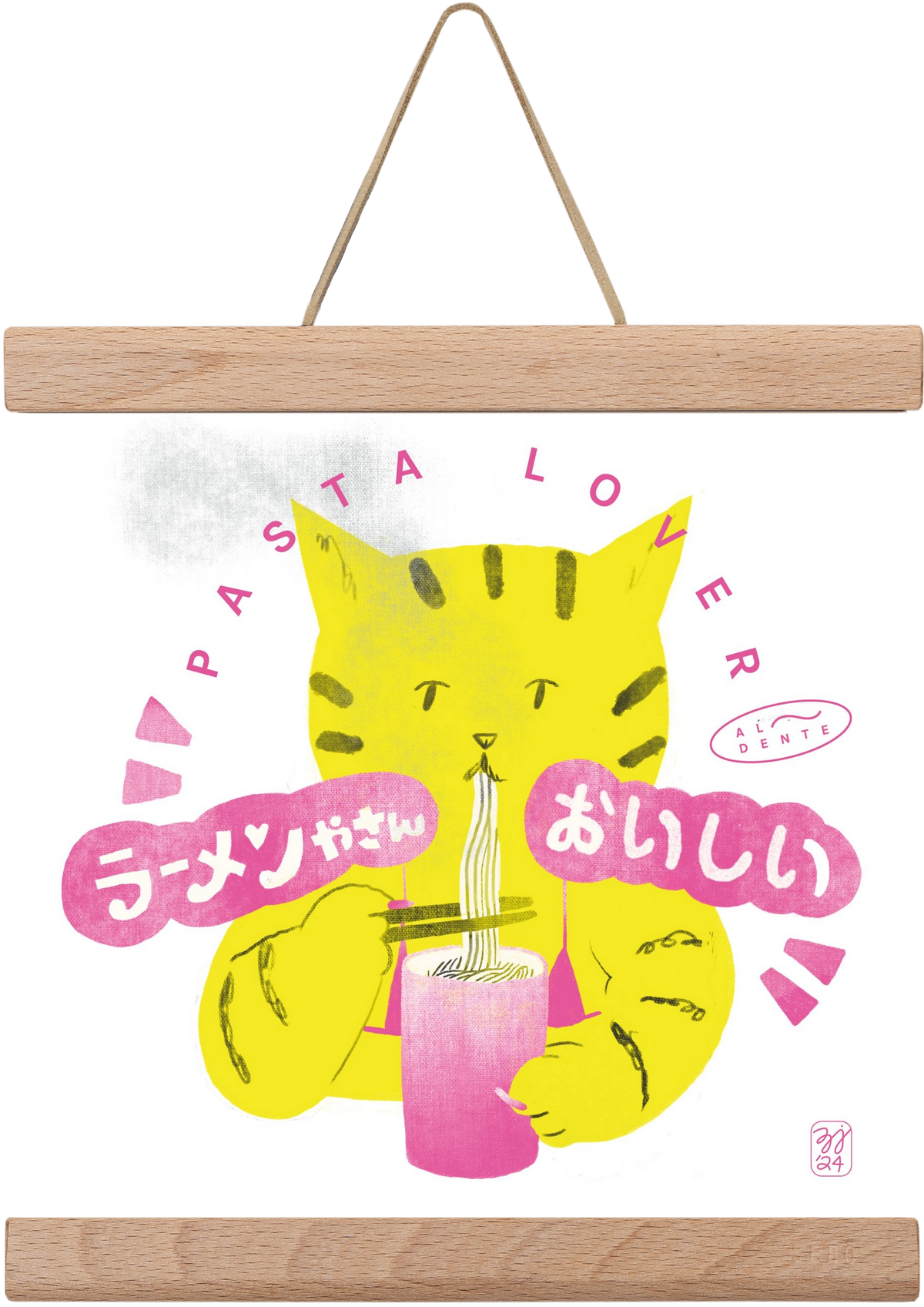 Pasta Cat, 20x20 cm (20x20 cm), Tölgy akasztó