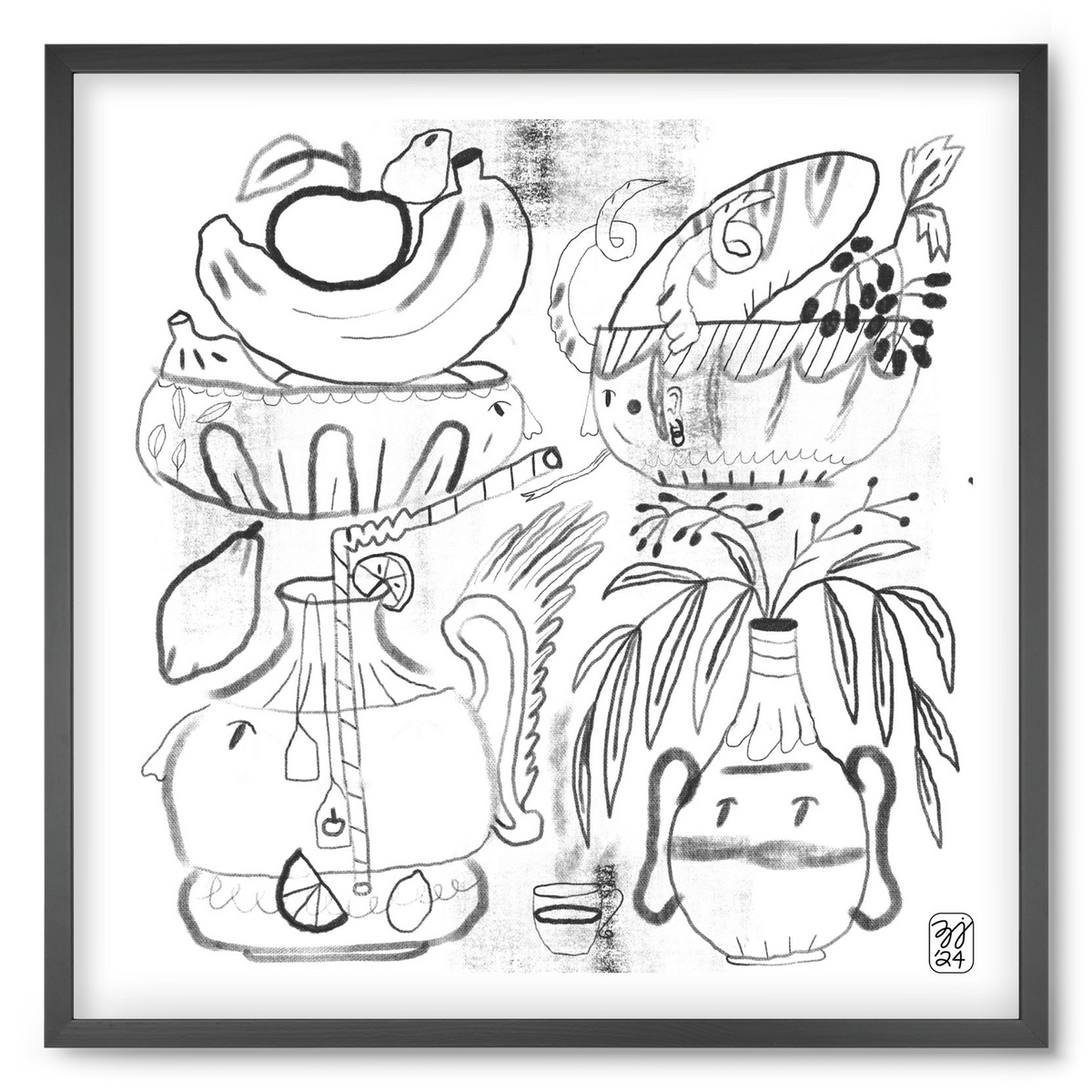 Special Guests, 50x50 cm (50x50 cm), Fekete keret