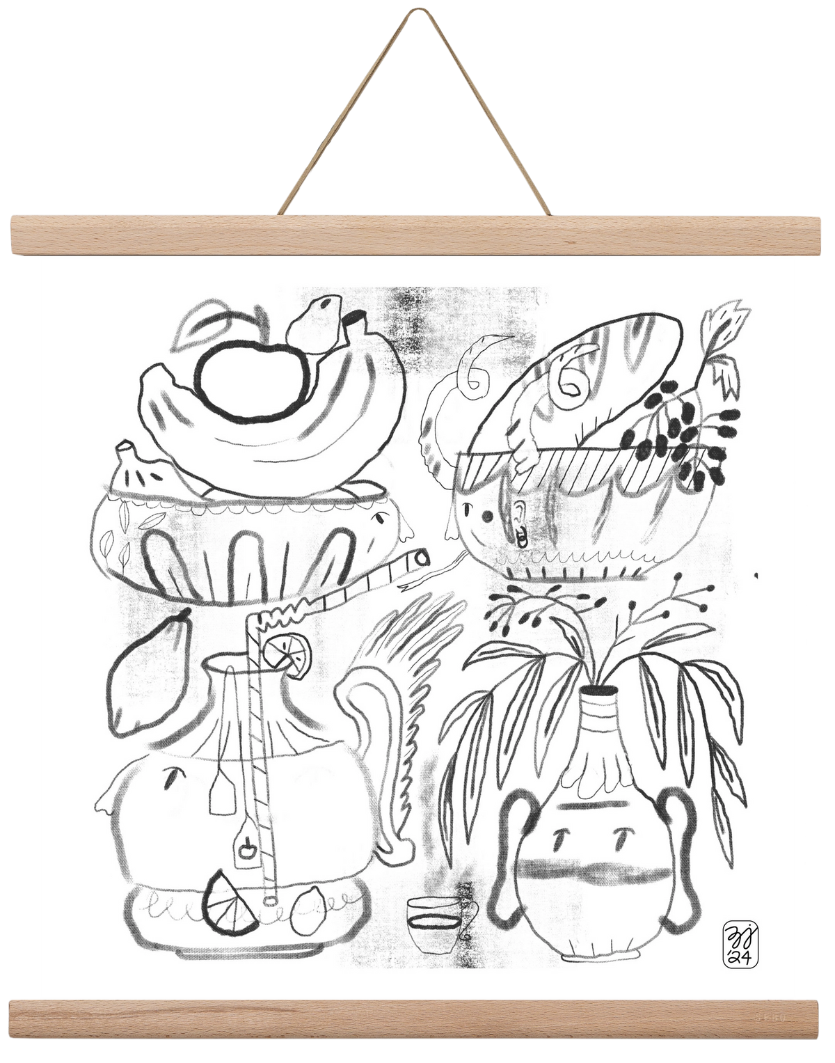 Special Guests, 40x40 cm (40x40 cm), Tölgy akasztó