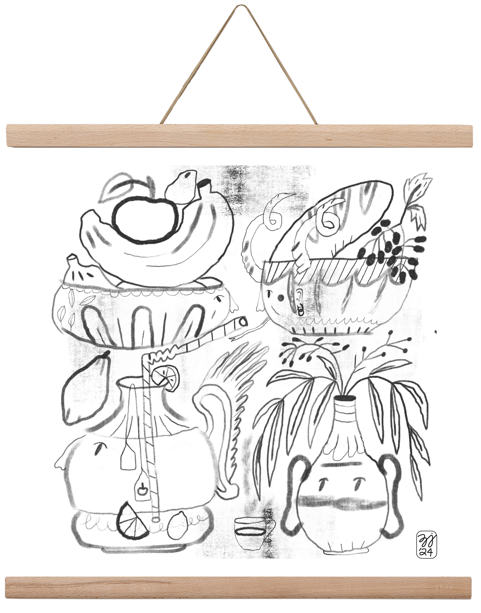 Special Guests, 40x40 cm (40x40 cm), Tölgy akasztó