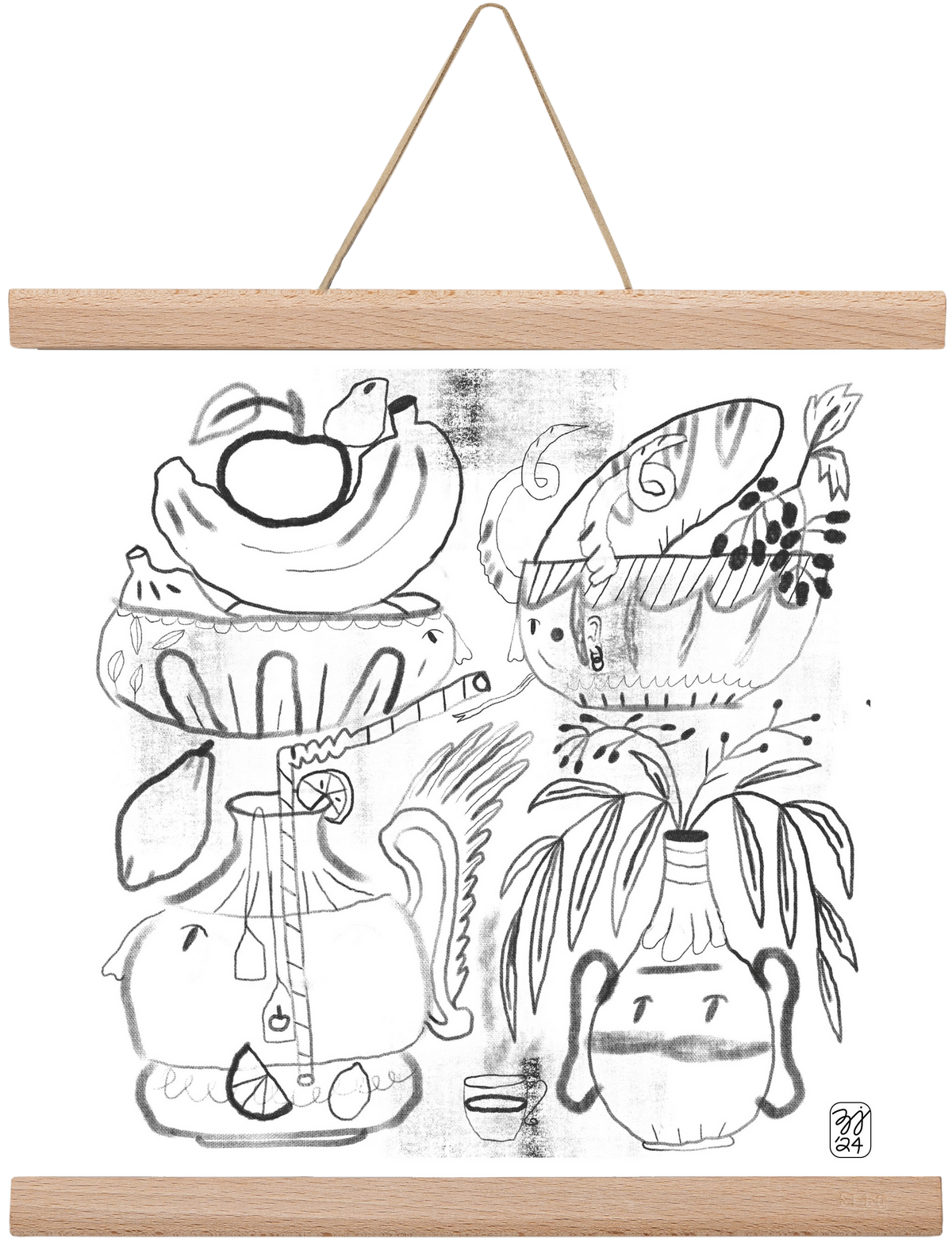 Special Guests, 30x30 cm (30x30 cm), Tölgy akasztó