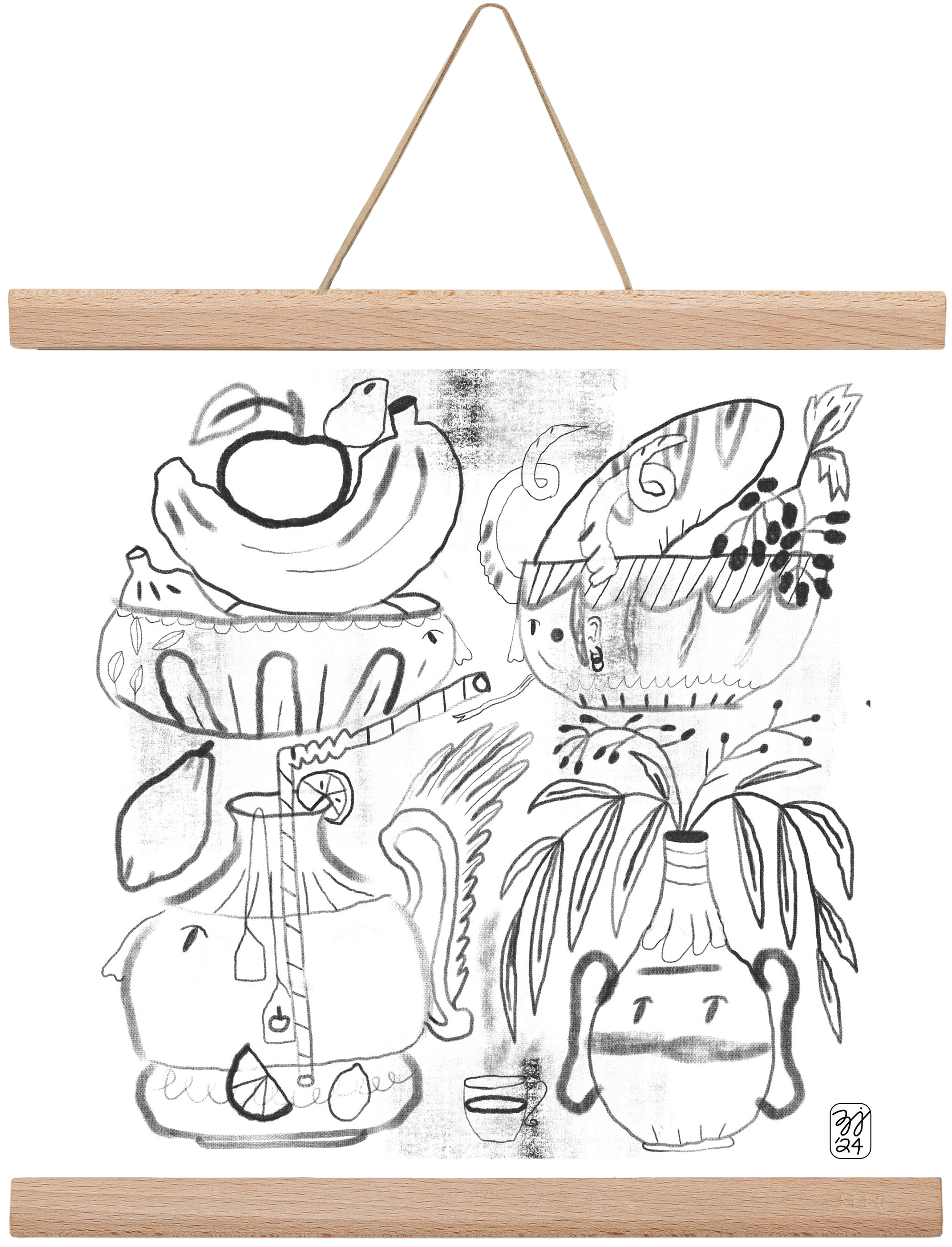 Special Guests, 30x30 cm (30x30 cm), Tölgy akasztó