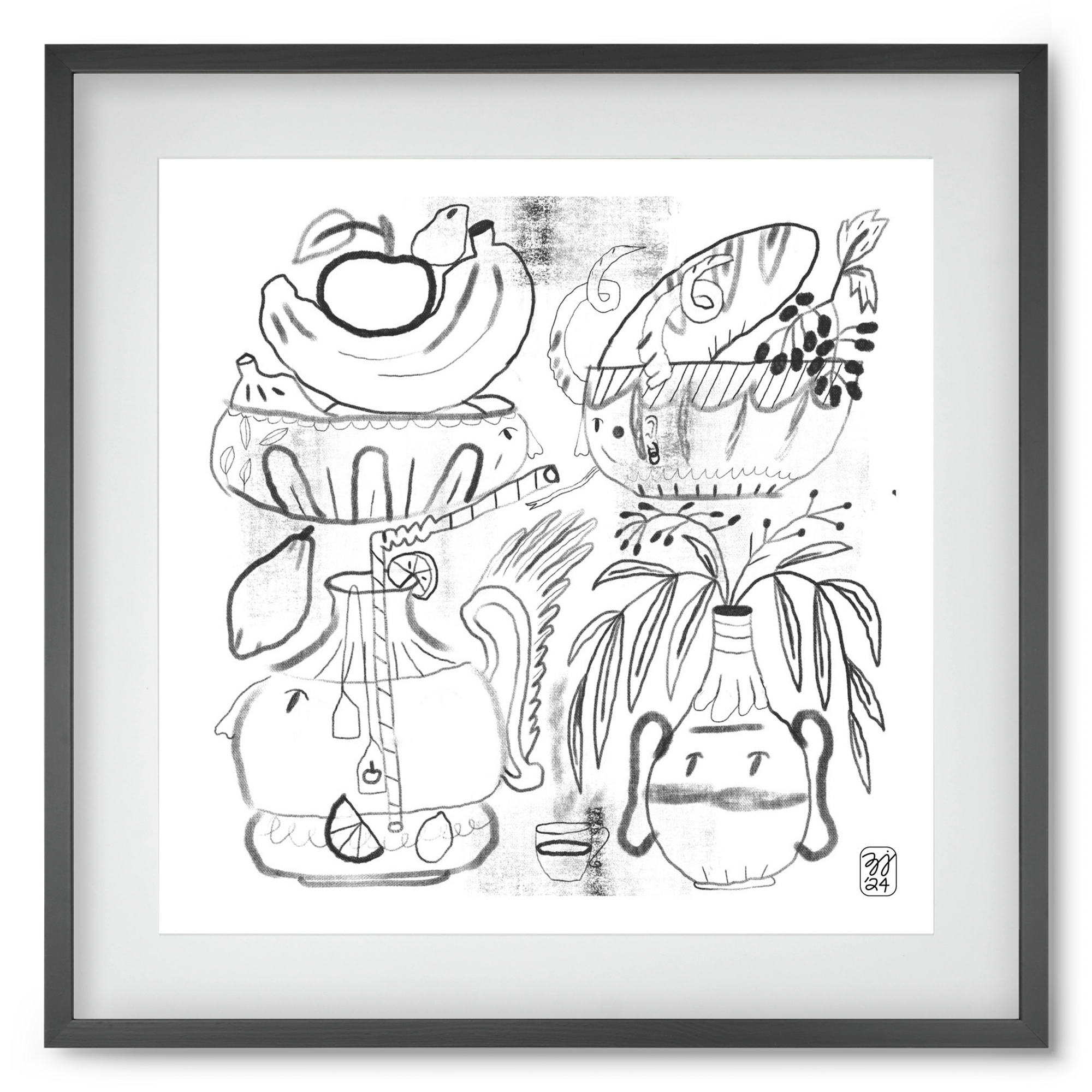 Special Guests, 50x50 cm (40x40 cm), Fekete keret, paszpartuval