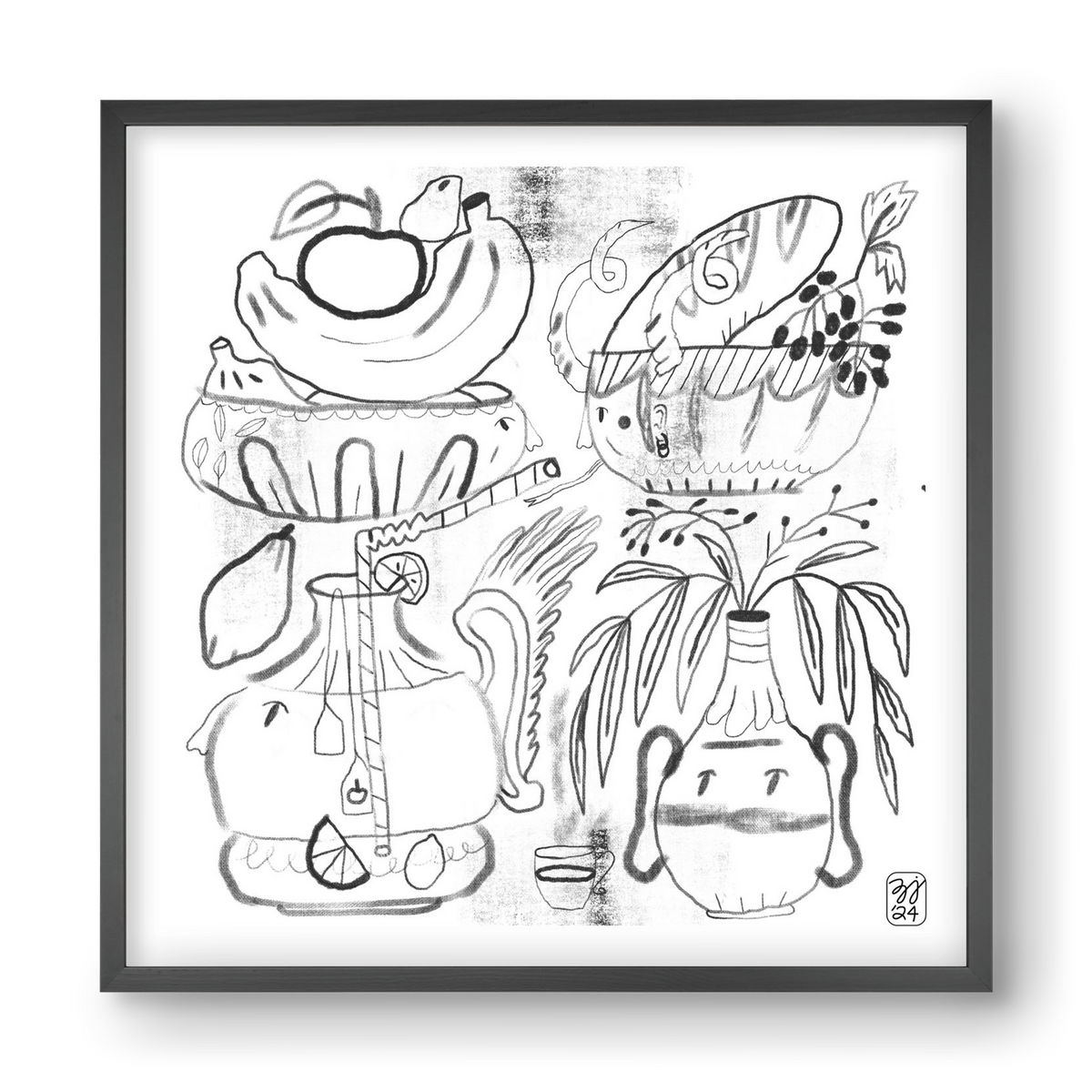 Special Guests, 40x40 cm (40x40 cm), Fekete keret