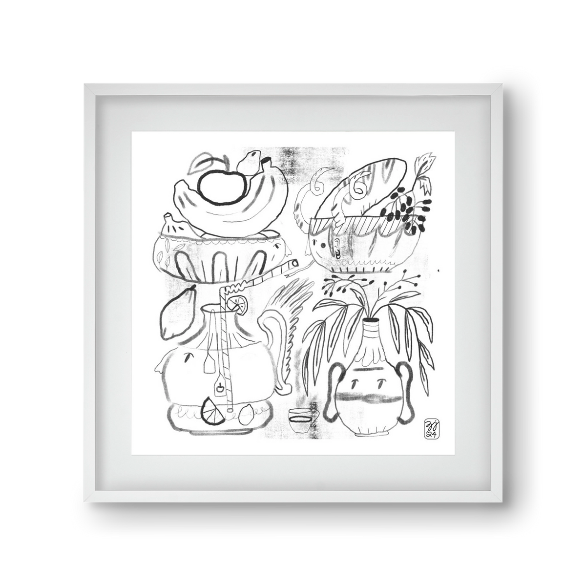 Special Guests, 30x30 cm (20x20 cm), Fehér keret, paszpartuval