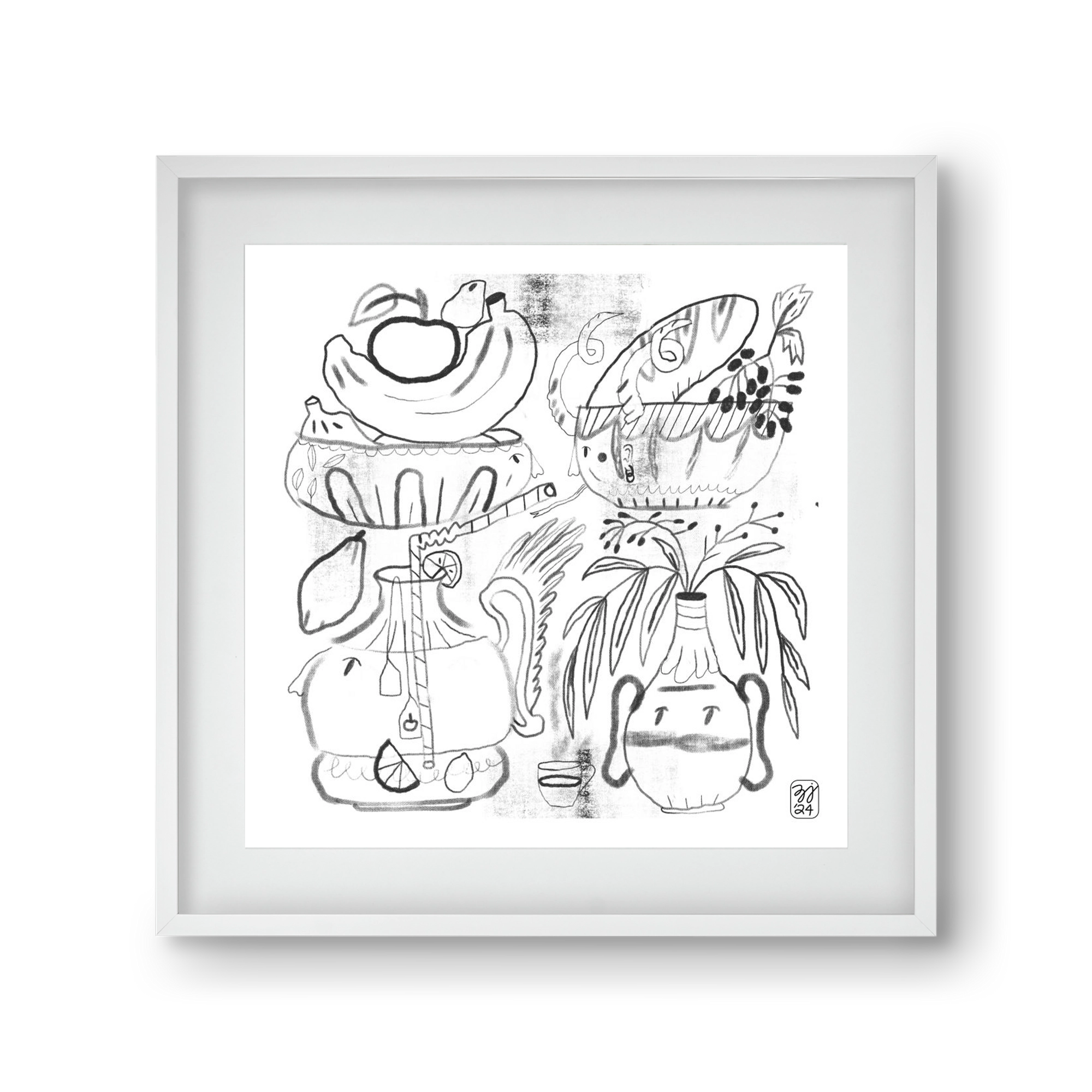 Special Guests, 30x30 cm (20x20 cm), Fehér keret, paszpartuval